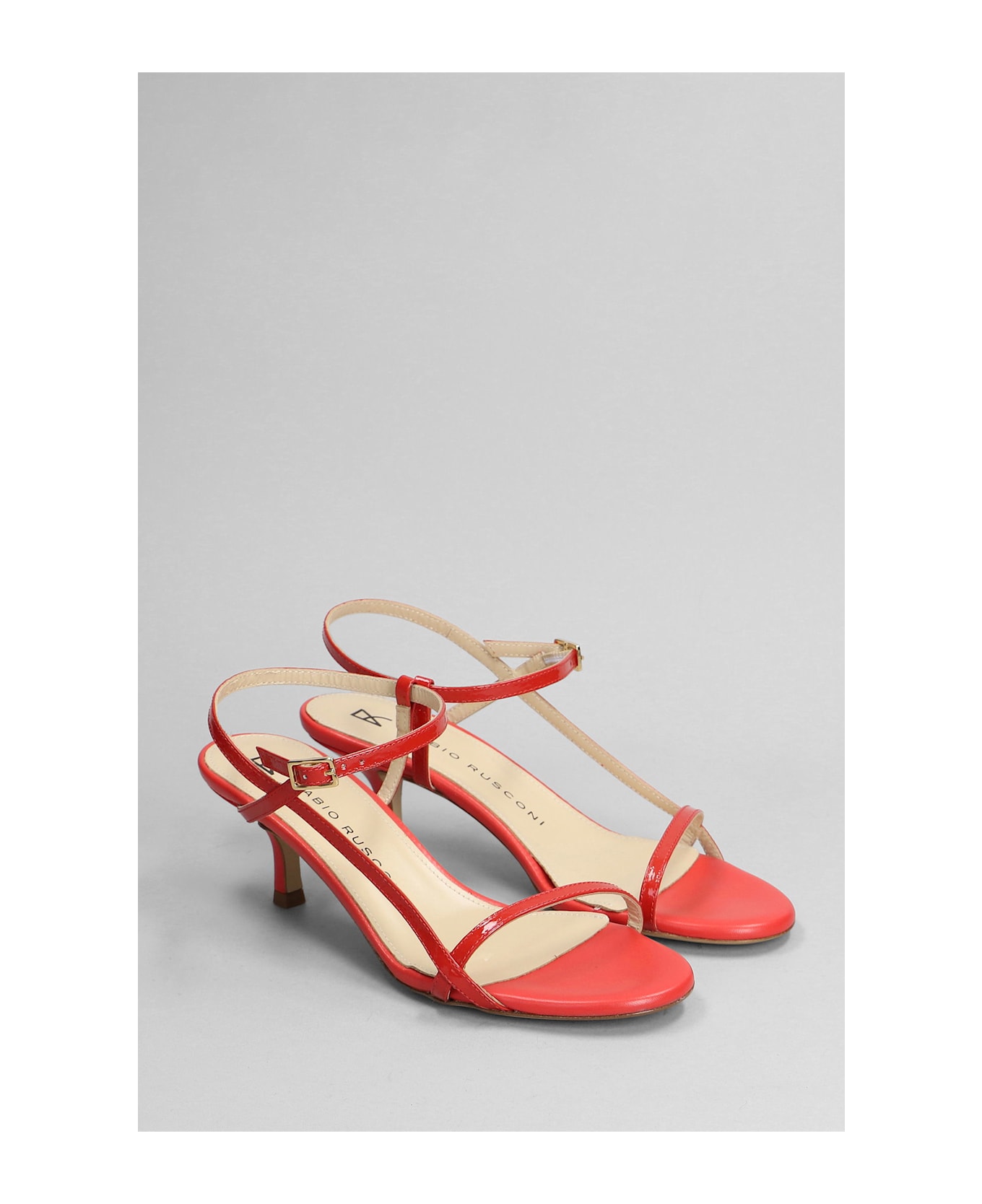Fabio Rusconi Sandals In Red Patent Leather - red