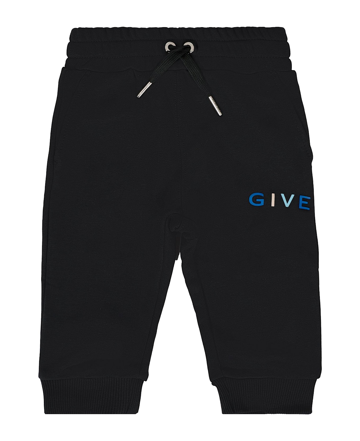 Givenchy Black Trousers For Baby Boy With Logo - Black