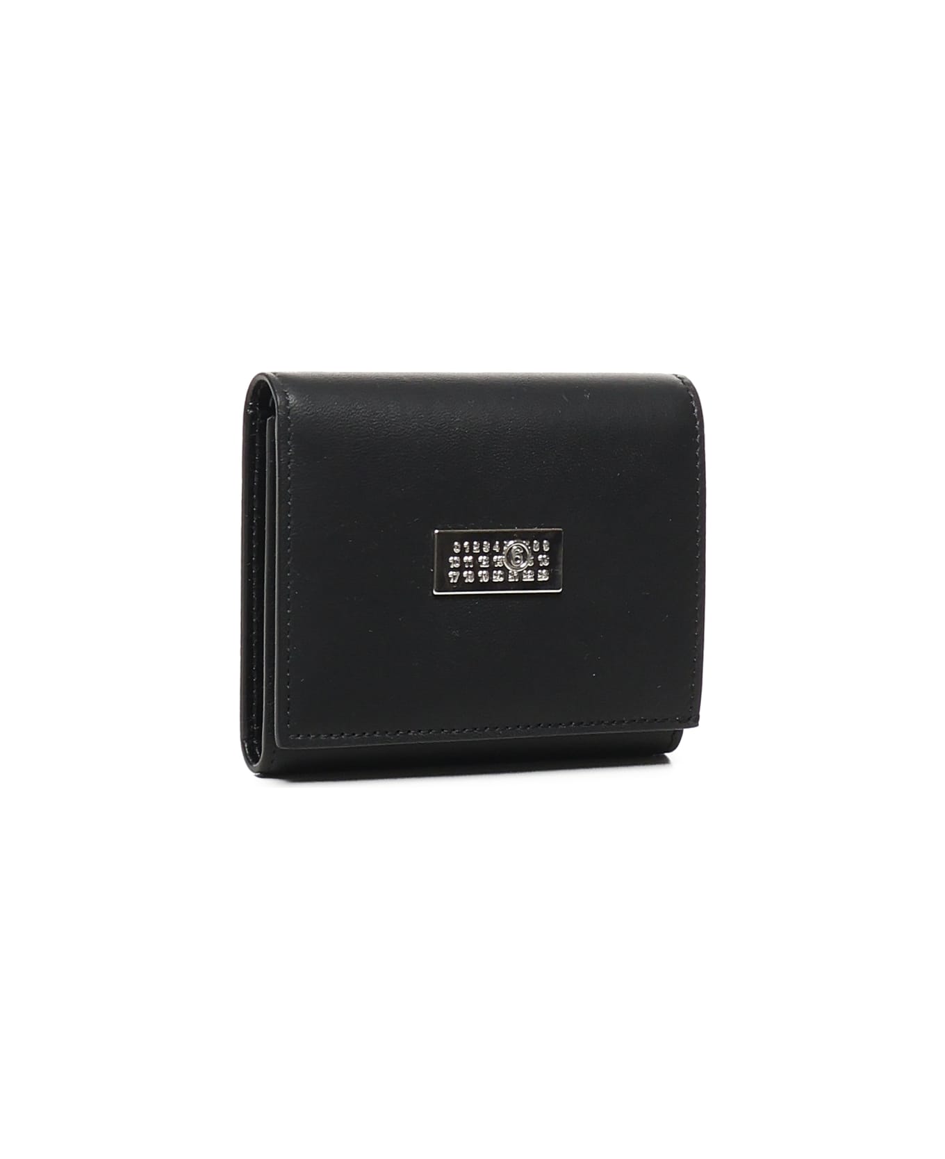 MM6 Maison Margiela Bi-fold Wallet With Logo - Black