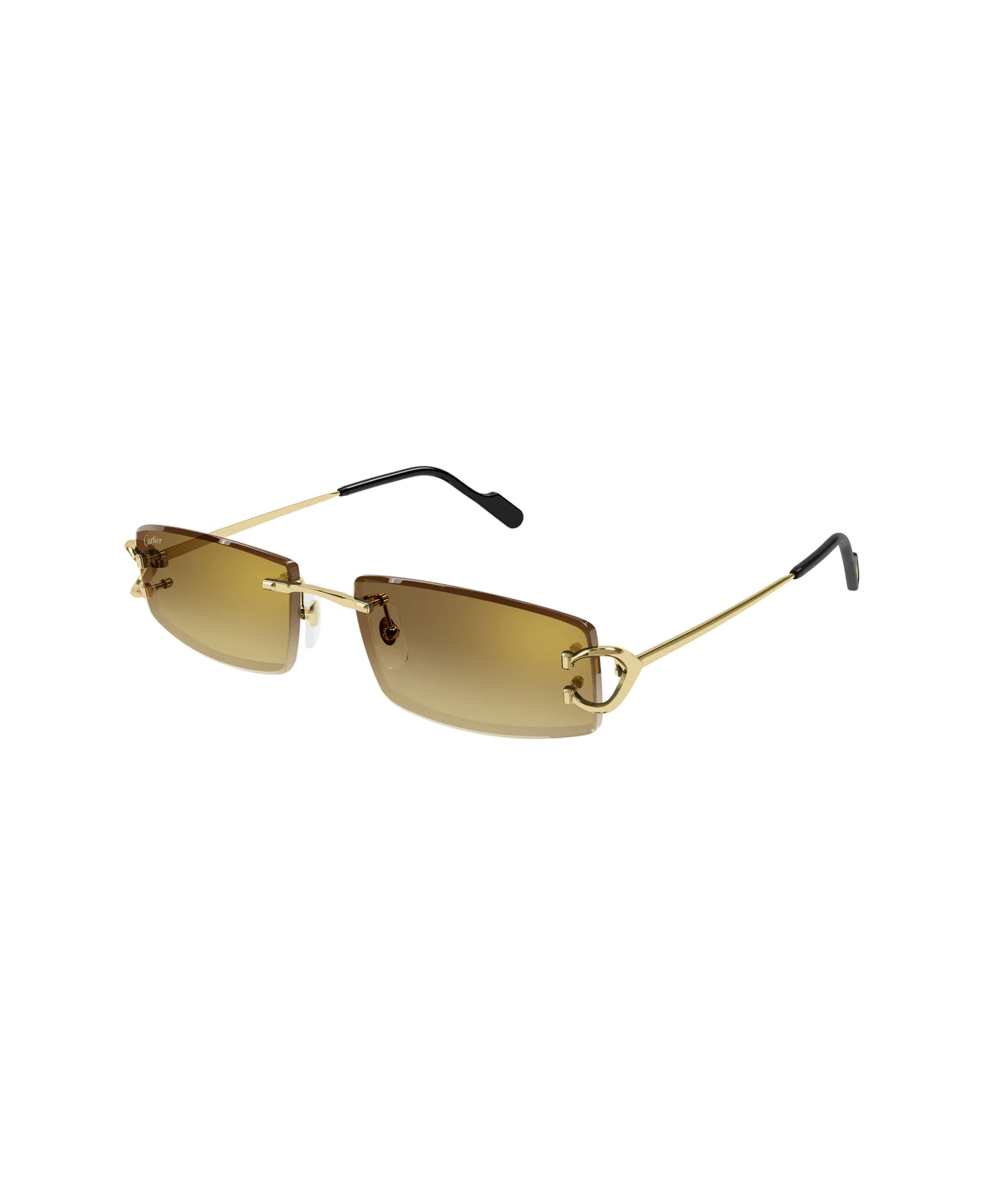 Cartier Eyewear Ct0465s 004 Signature C De Cartier Sunglasses - Gold Gold Brown