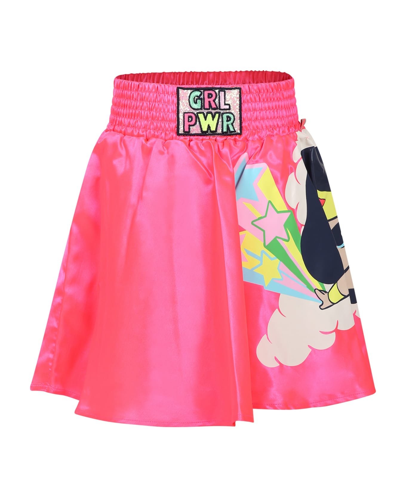 Billieblush Fuchsia Skirt For Girl With Wonder Woman - Fuchsia ボトムス