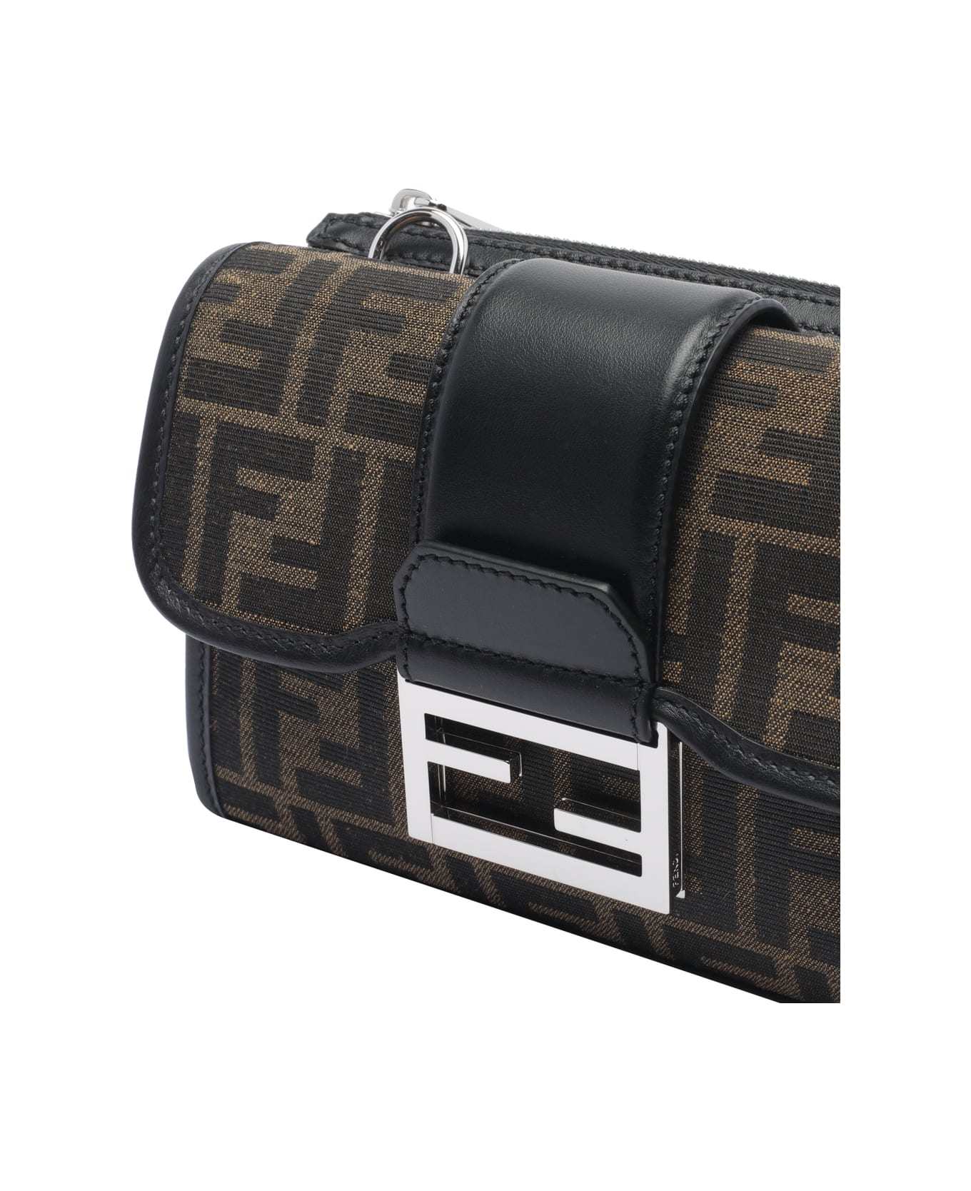 Fendi Double Baguette Crossbody Bag - Brown