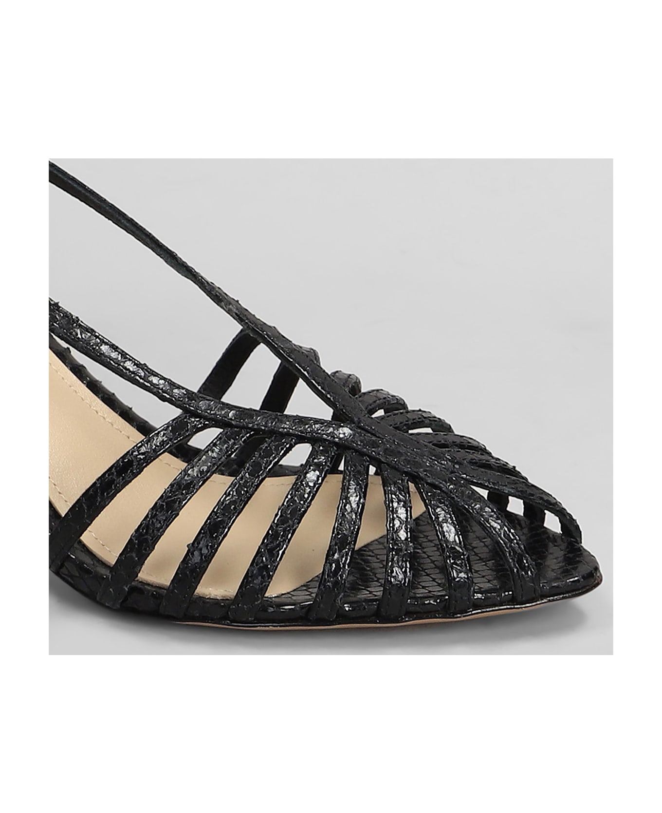 Lola Cruz Diana 65 Sandals In Black Leather - black