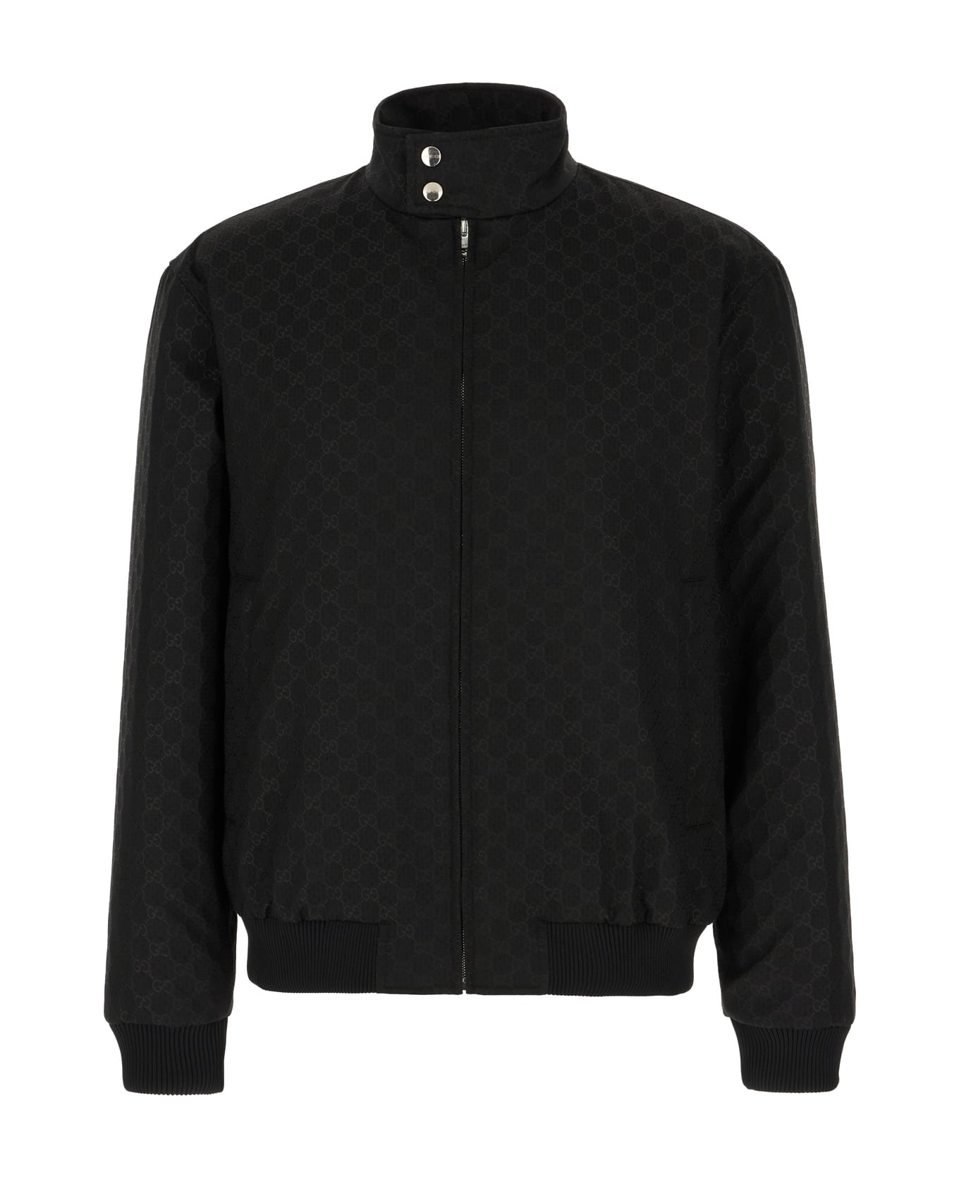 Gucci Black Polyester Blend Bomber Jacket - Nero
