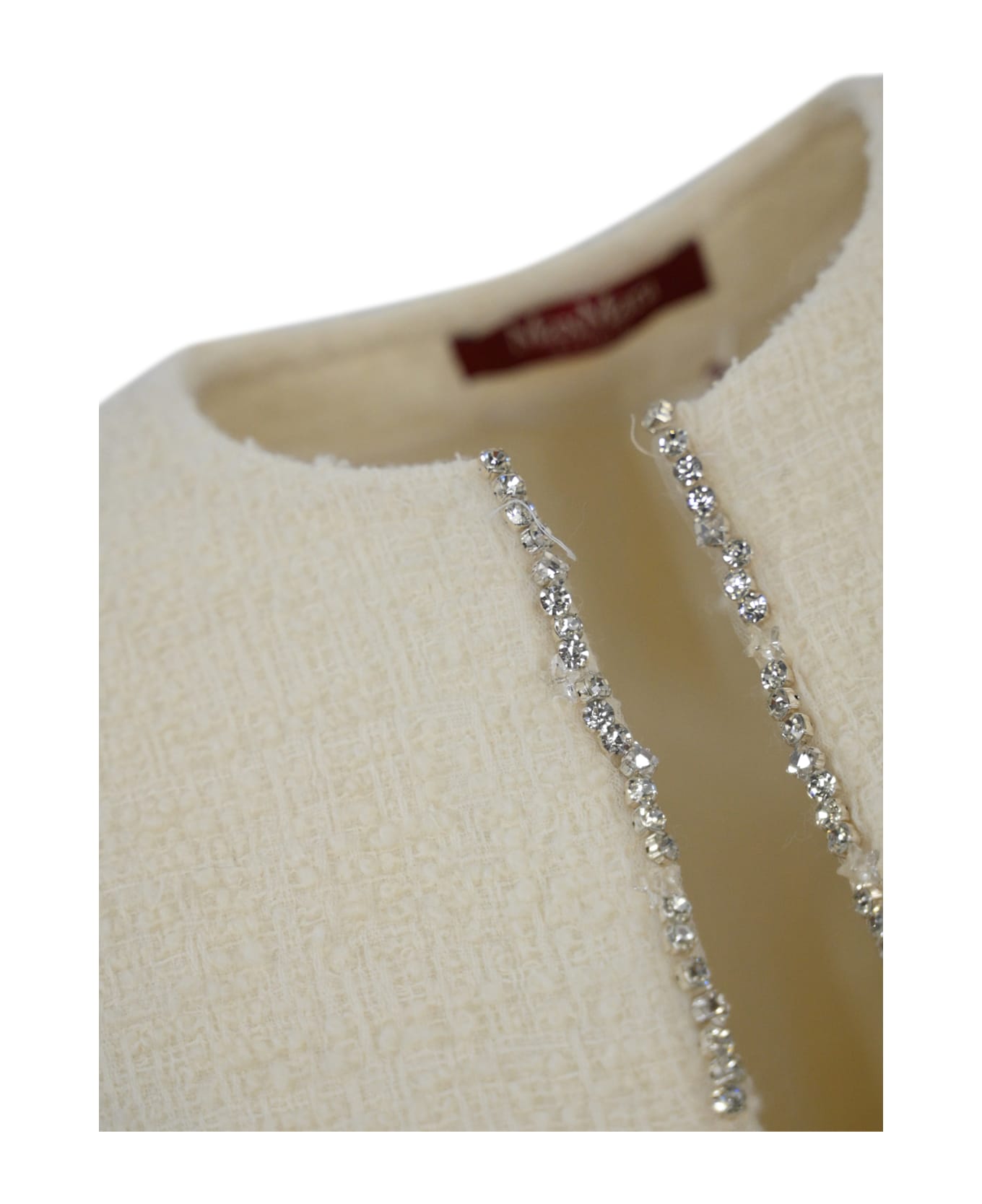 Max Mara Studio Dreamlike Jacket In Bouclé - 002 avorio