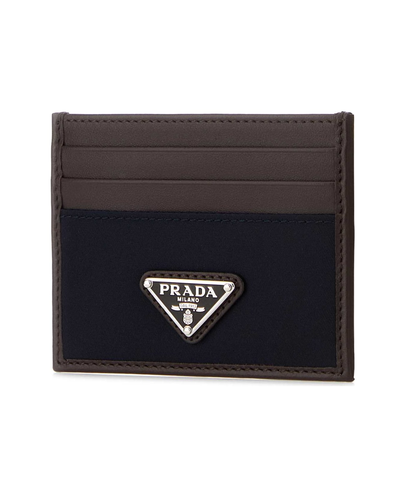Prada Dark Brown Leather Card Holder - BLEU
