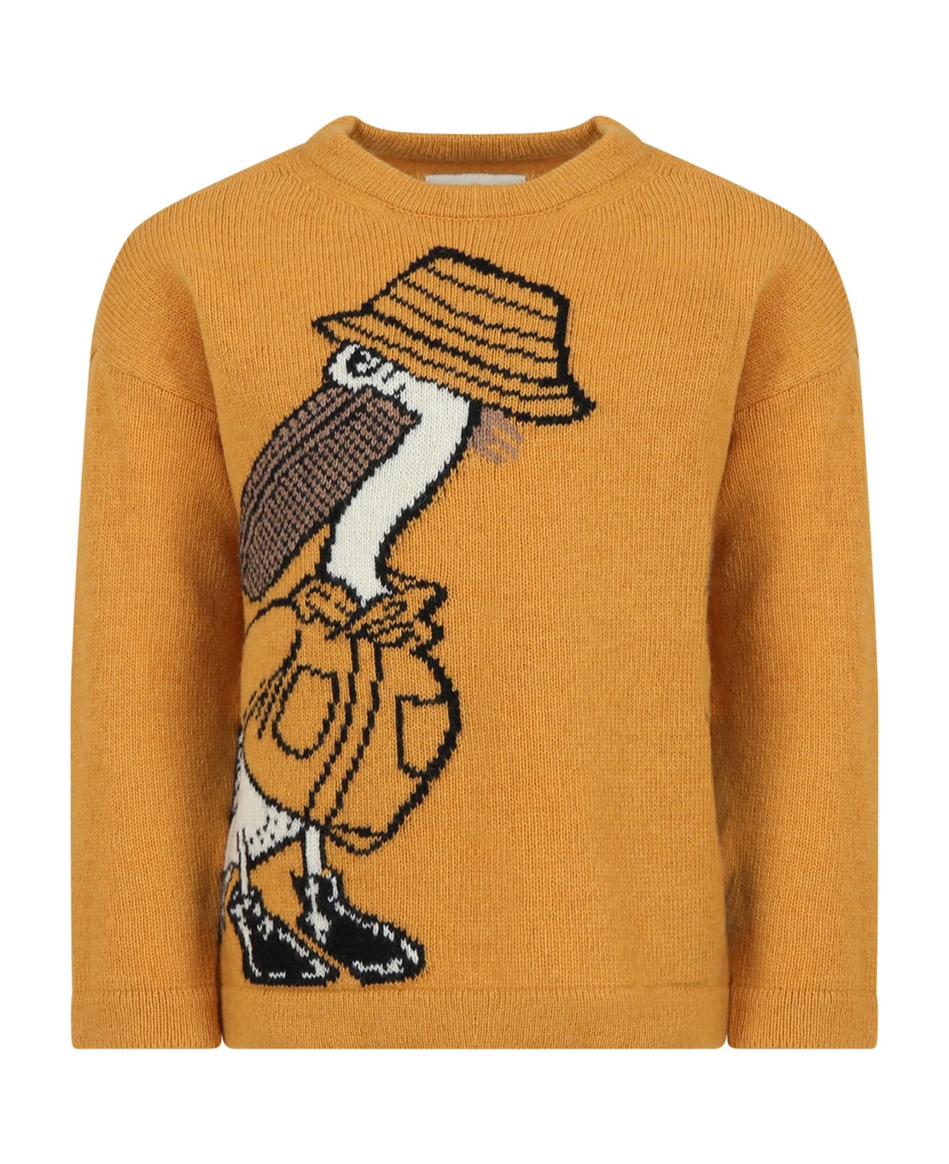 Armani Collezioni Yellow Sweater For Boy With Pelican - Yellow