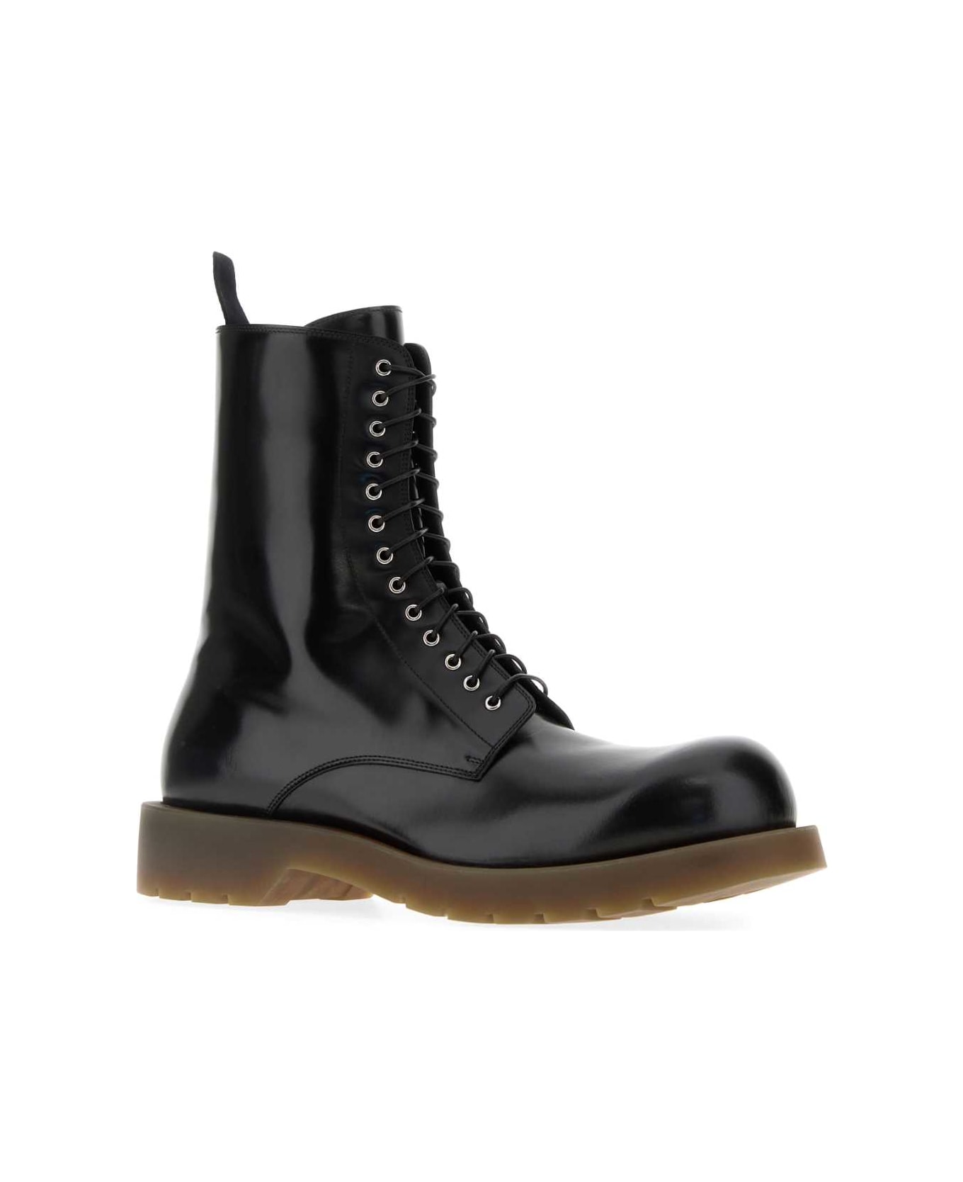 Jil Sander Black Leather Ankle Boots - Black