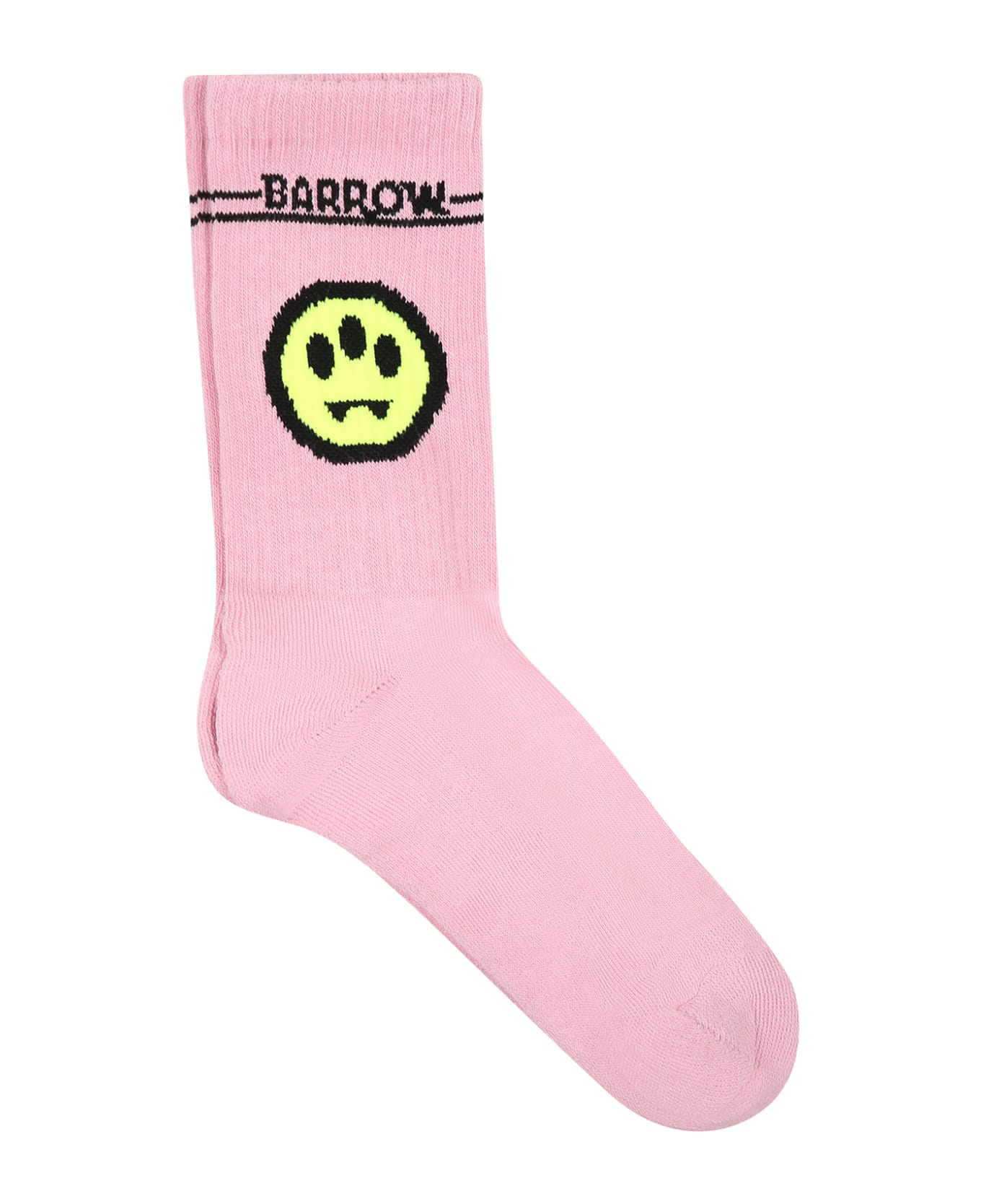 Barrow Pink Socks For Girl With Smiley - Pink