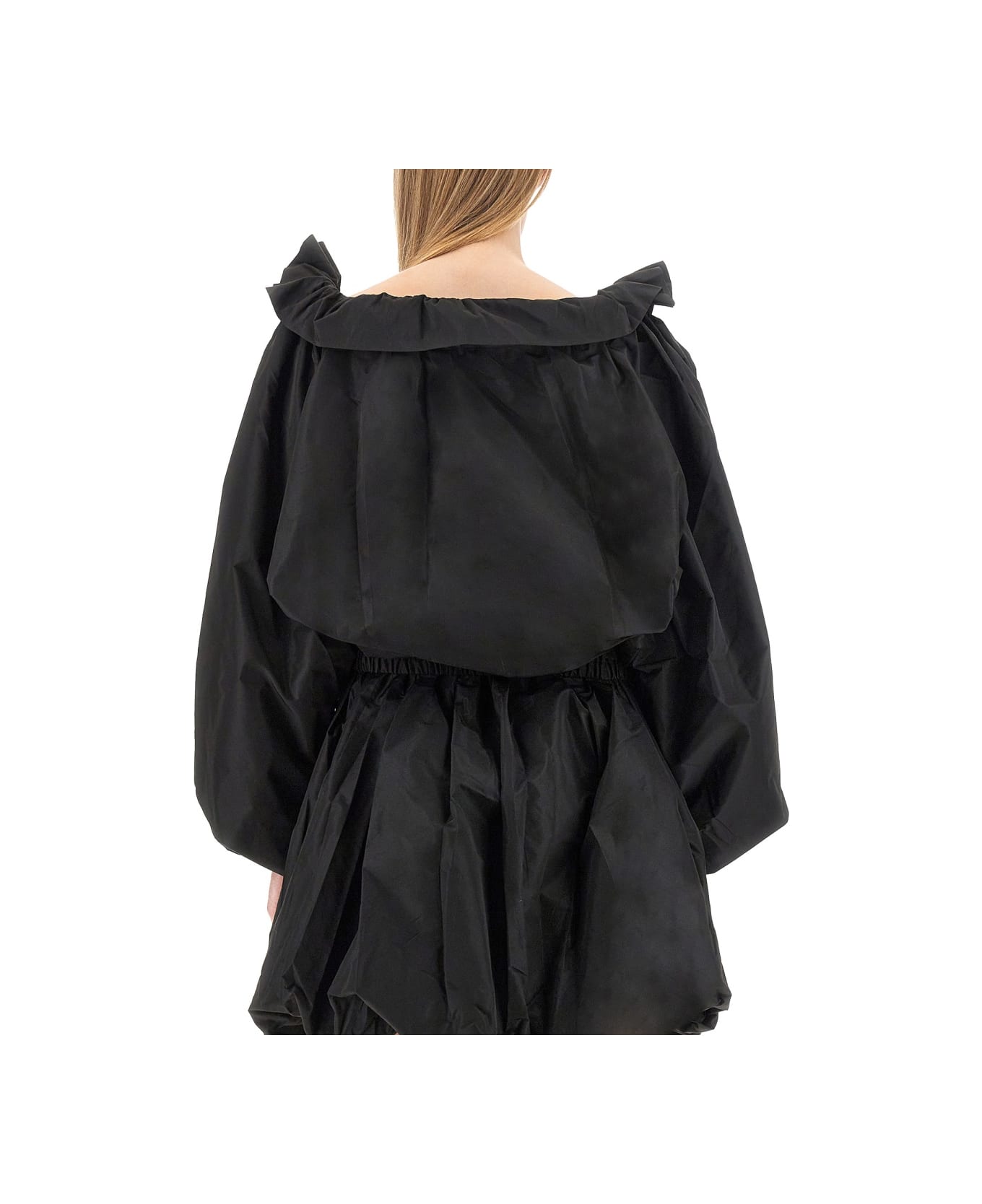 Patou Top With Balloon Sleeves - BLACK