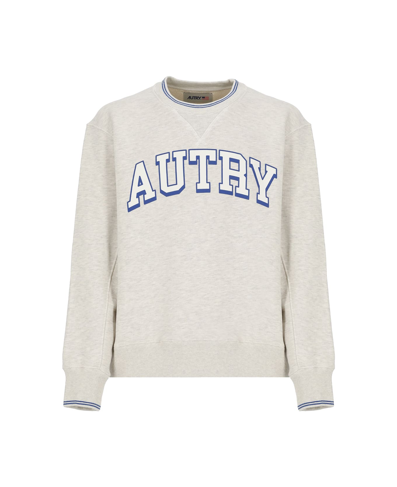 Autry Crew-neck Sweatshirt With Logo - Grey フリース