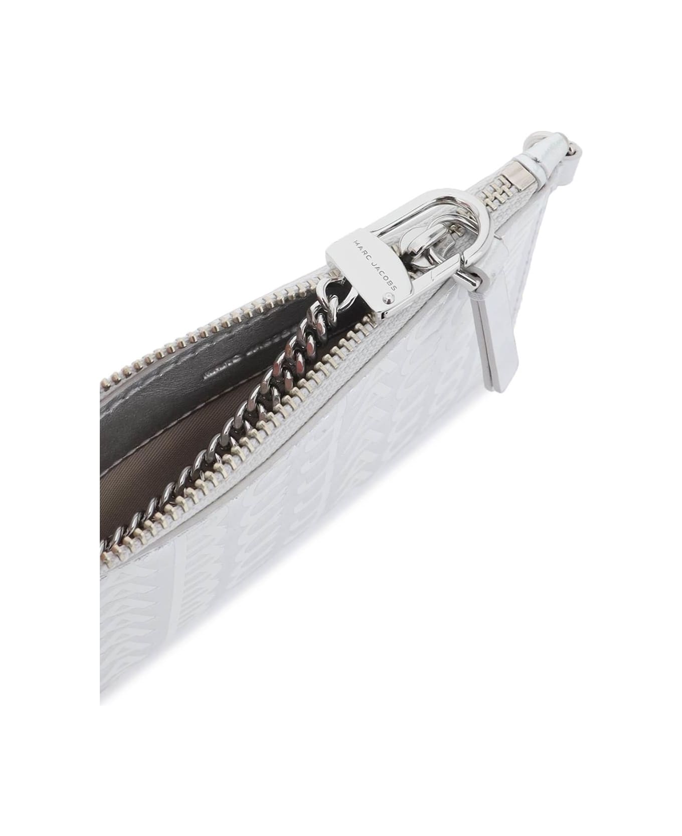 Marc Jacobs The Metallic Top Zip Wristlet Wallet - SILVER BRIGHT WHITE (Silver)