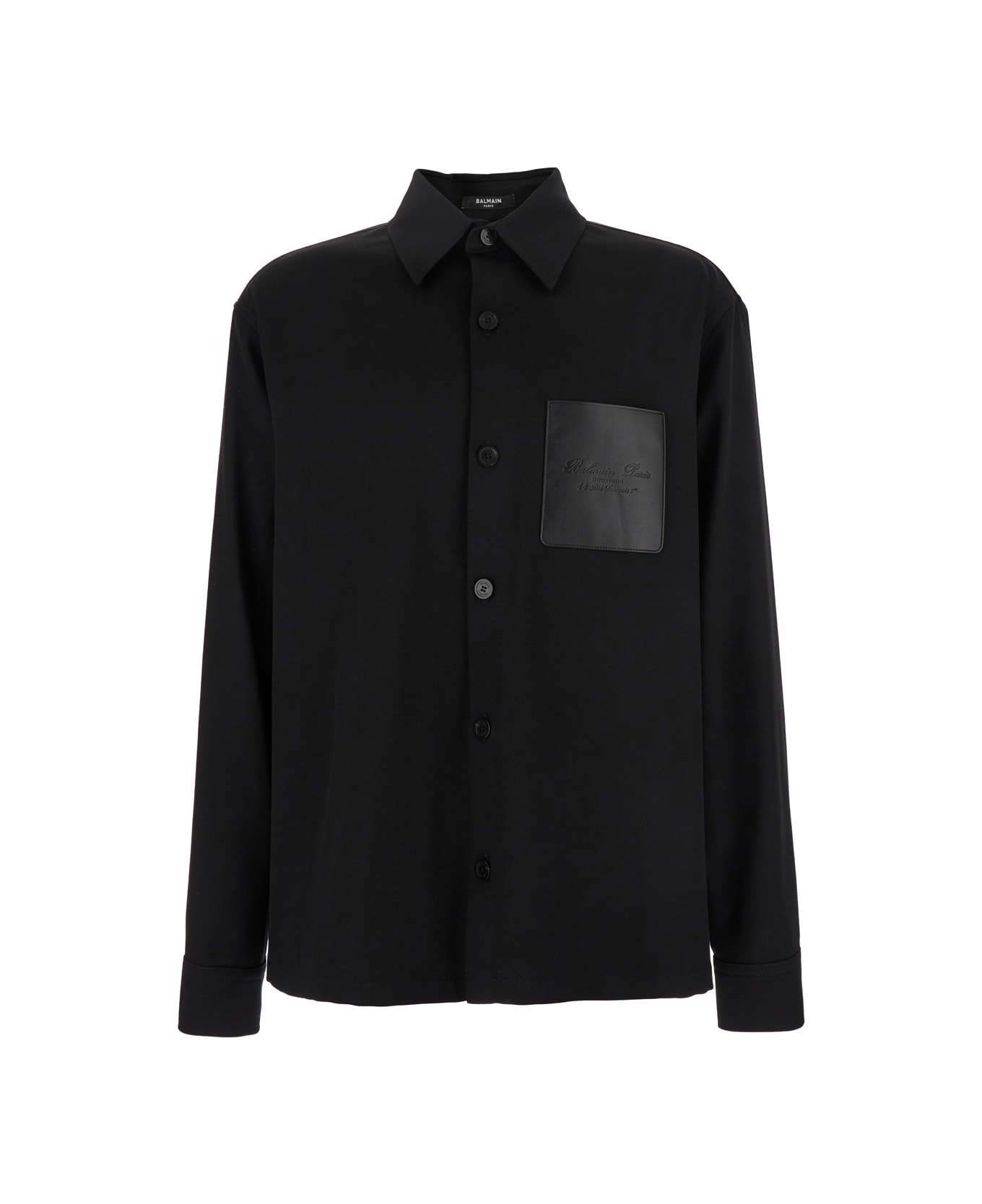 Balmain Shirt In Black Wool - Black