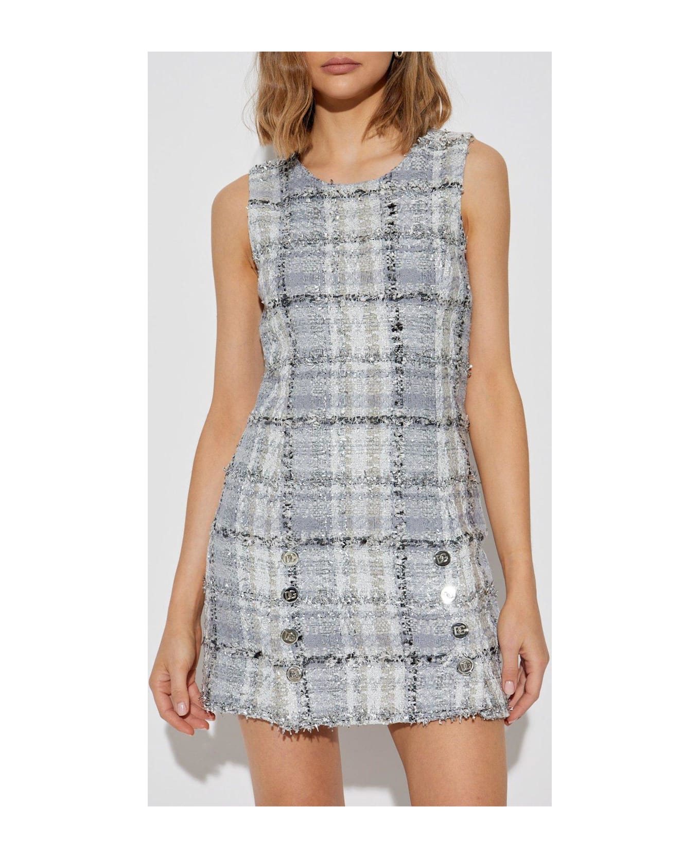 Dolce & Gabbana Tweed Sleeveless Mini Dress