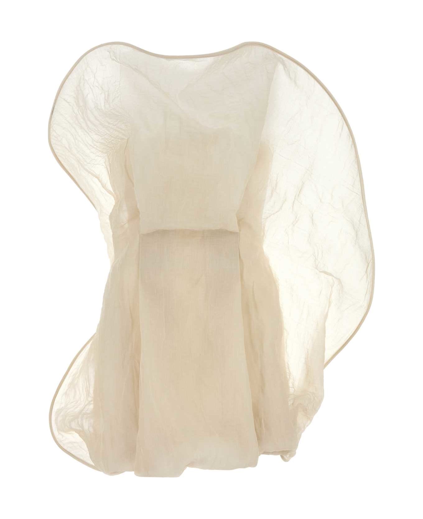 Magda Butrym Ivory Wool Blend Mini Dress - BEIGE