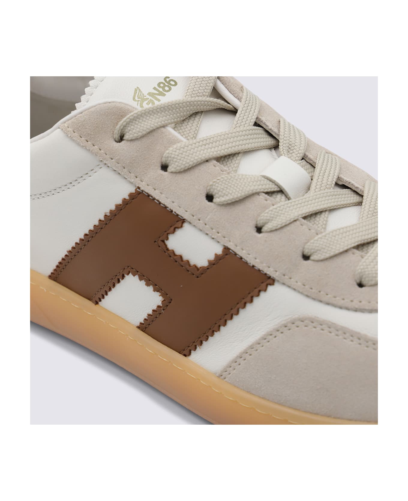 Hogan Grey And White Sneakers - WHITE-BEIGE-BROWN