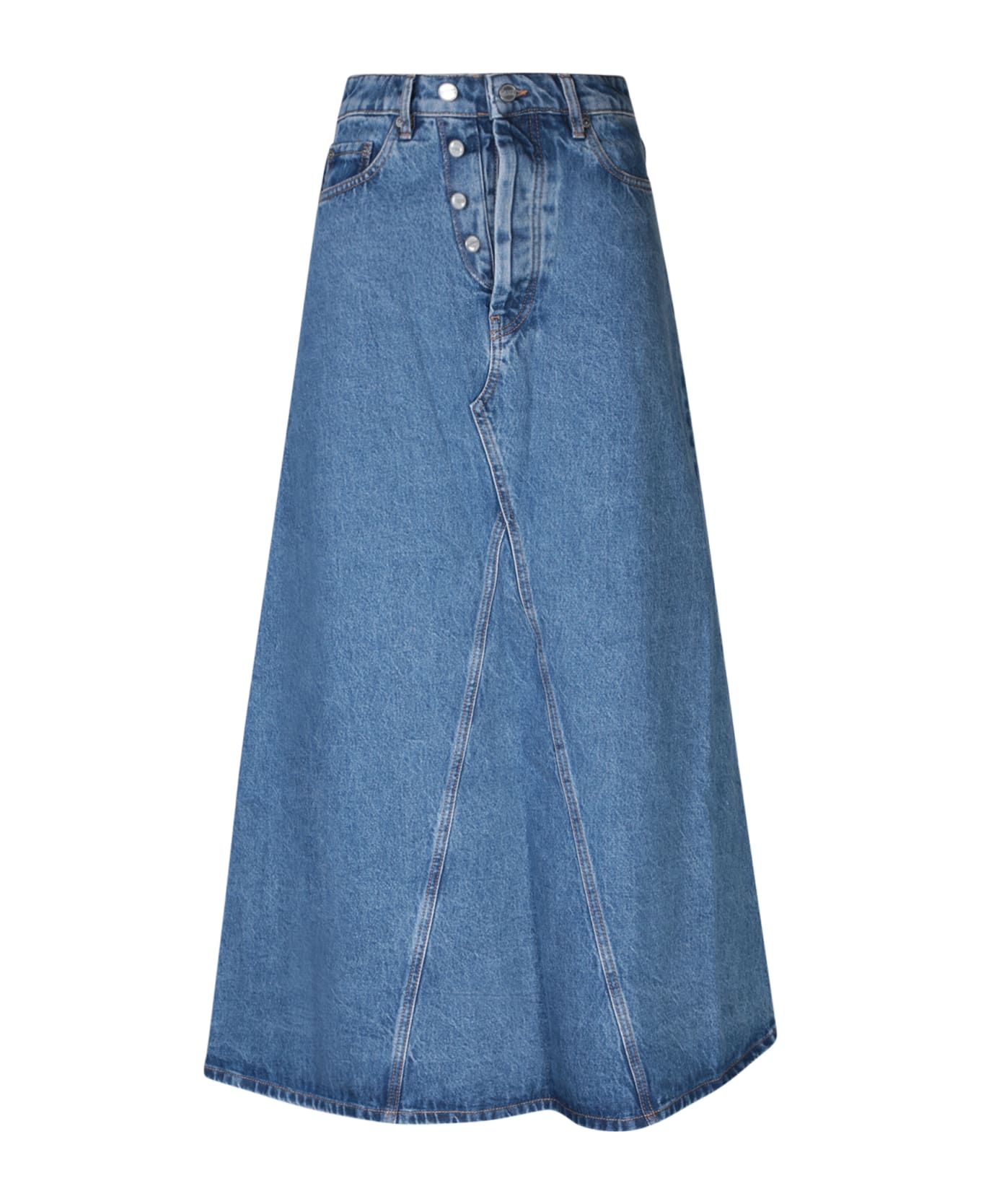 Ganni Overdyed Denim Skirt - Blue