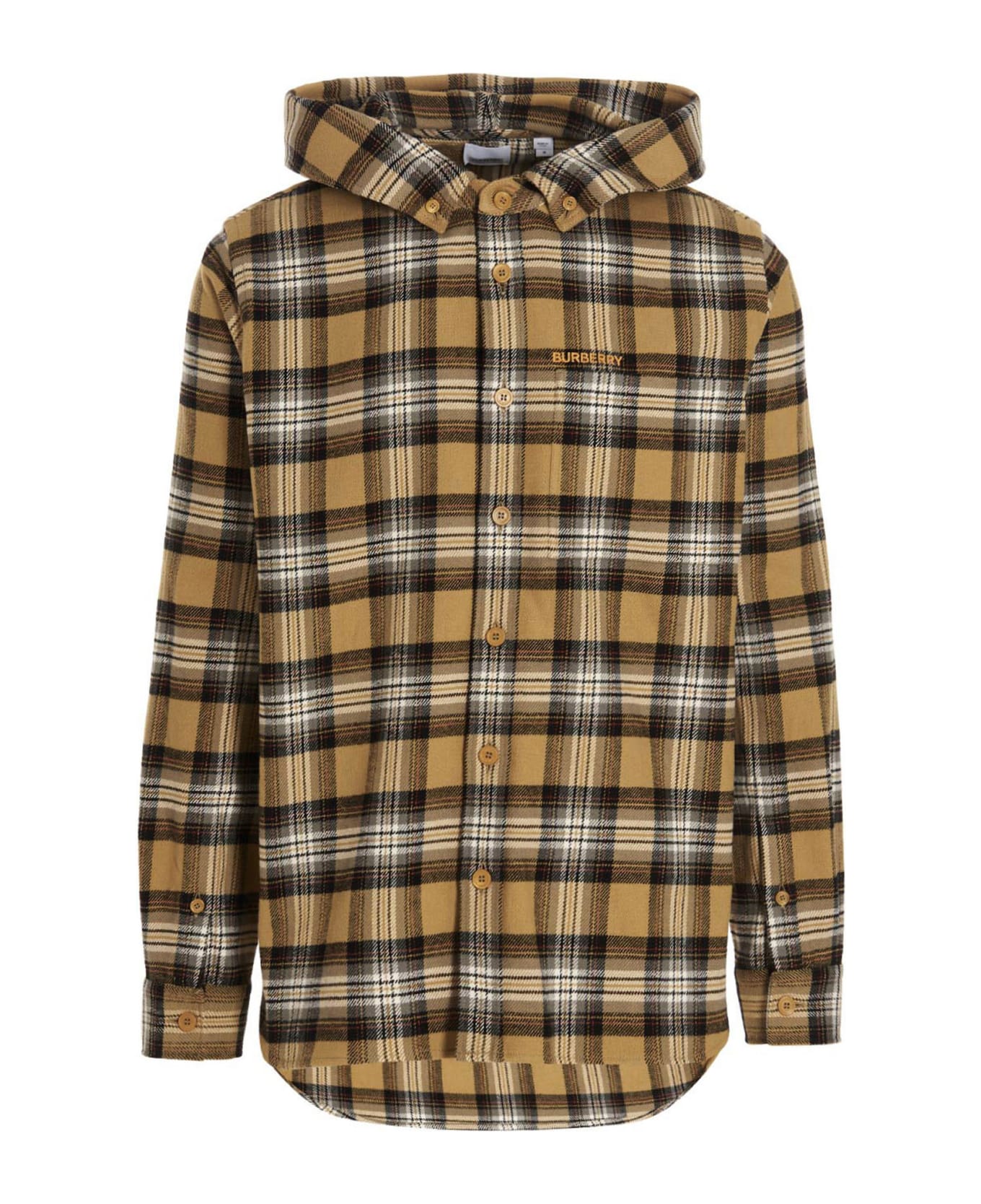 Burberry Flannel Hooded Shirt | italist, ALWAYS LIKE A SALE