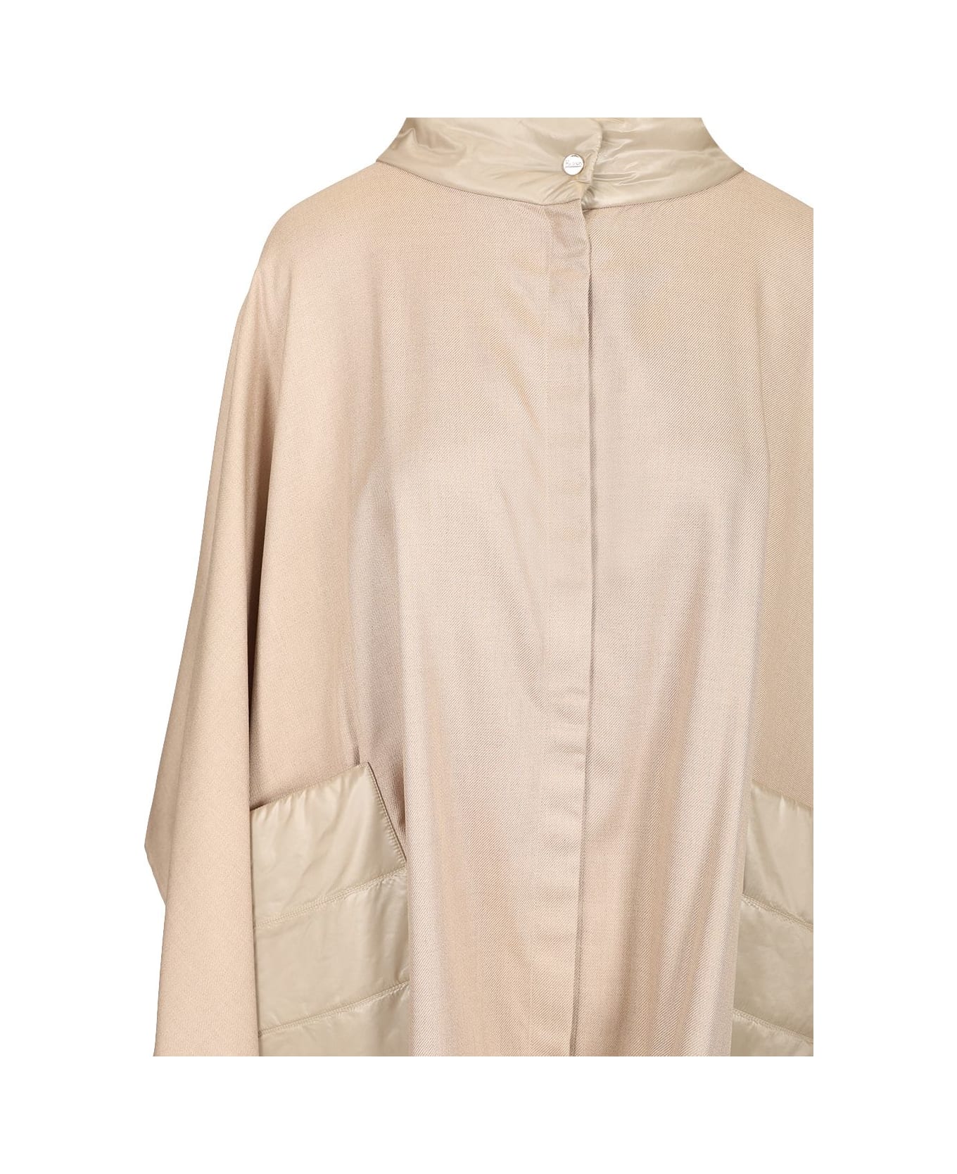 Herno Silk Matting Cape - Beige