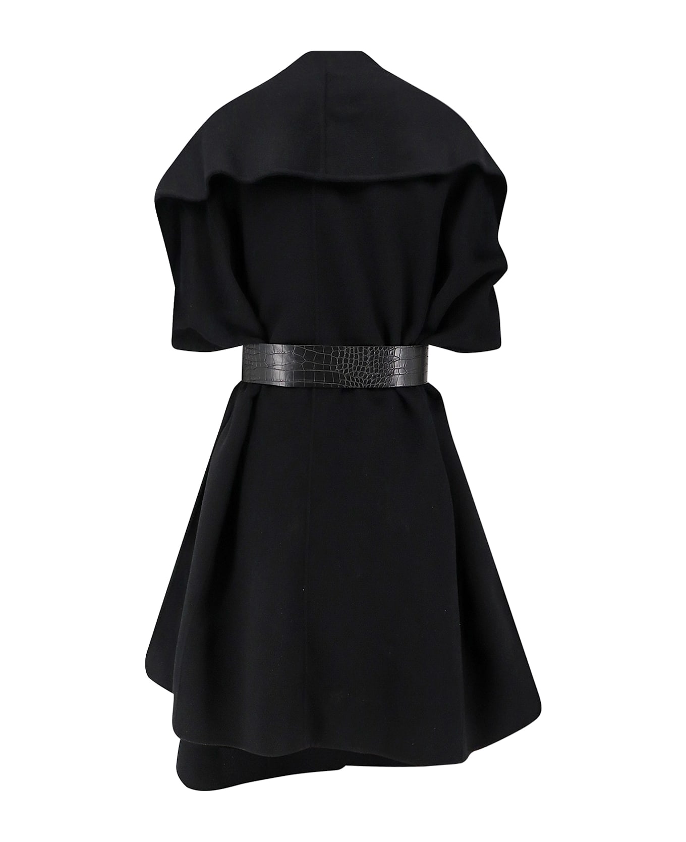 Elisabetta Franchi Wool Cape - Nera