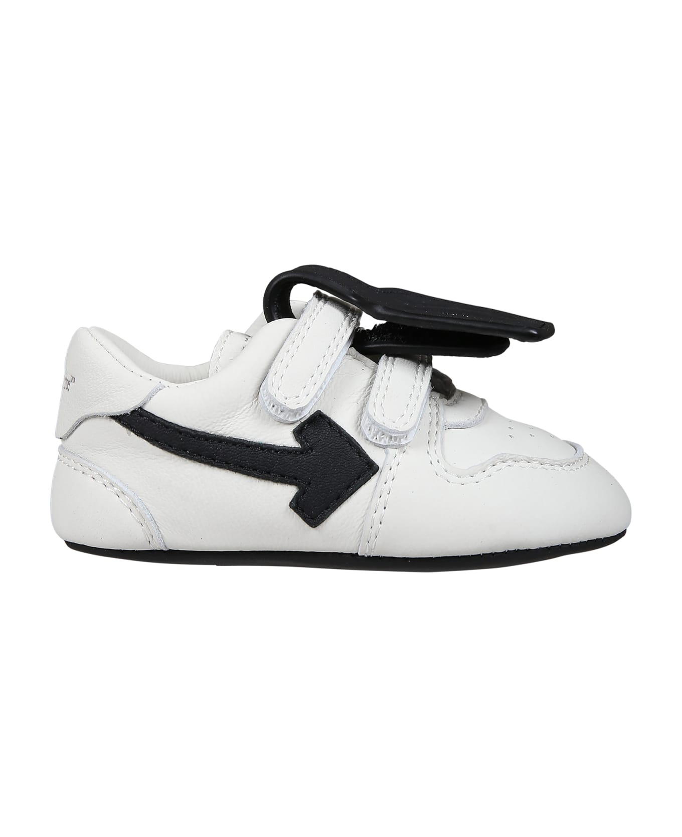 Off-White White Sneakers For Baby Kids With Iconic Arrow - White