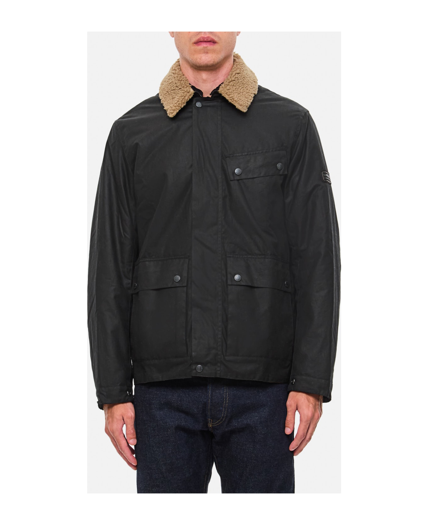 Barbour Coppice Wax Jacket - Black ブレザー