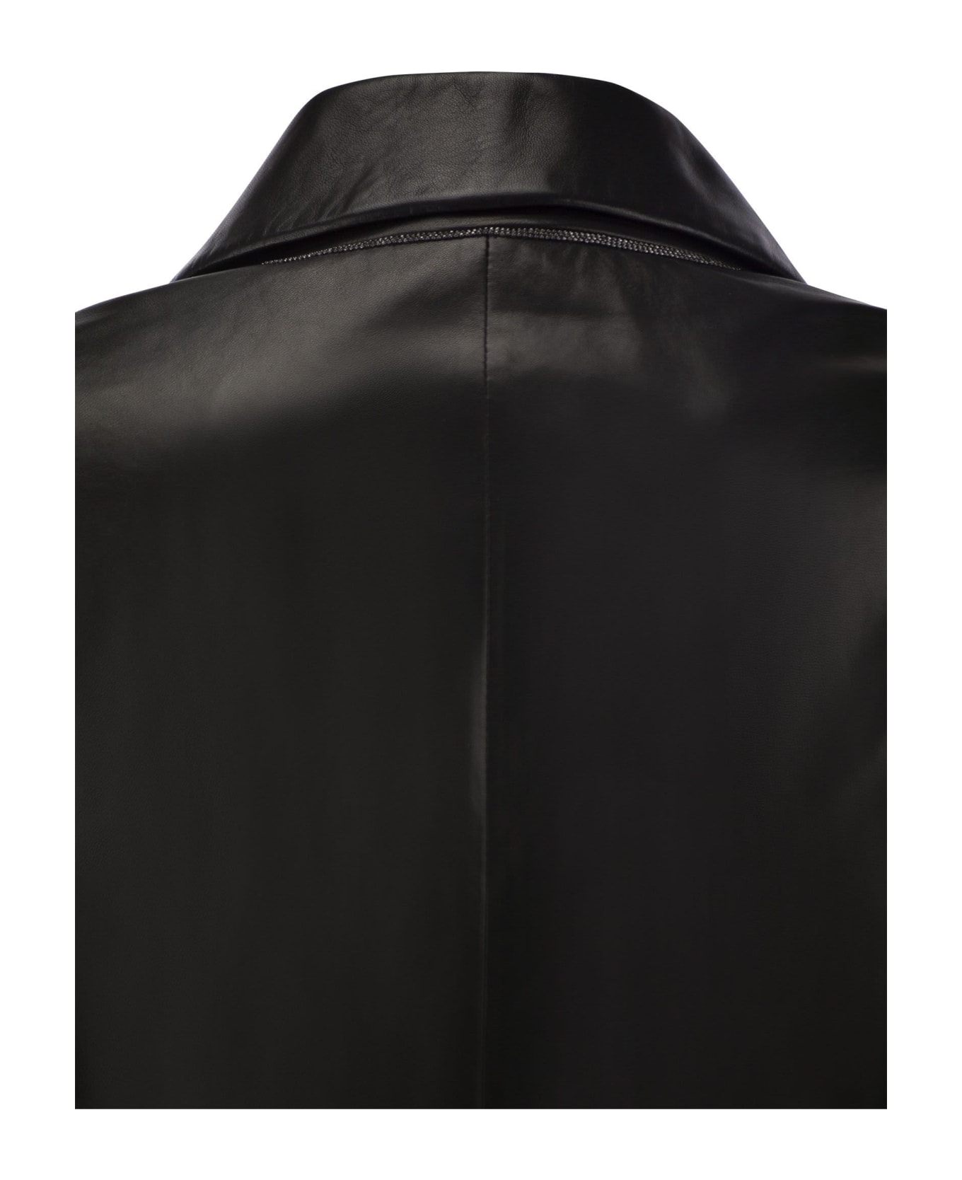 Brunello Cucinelli Nappa Leather Jacket - Black