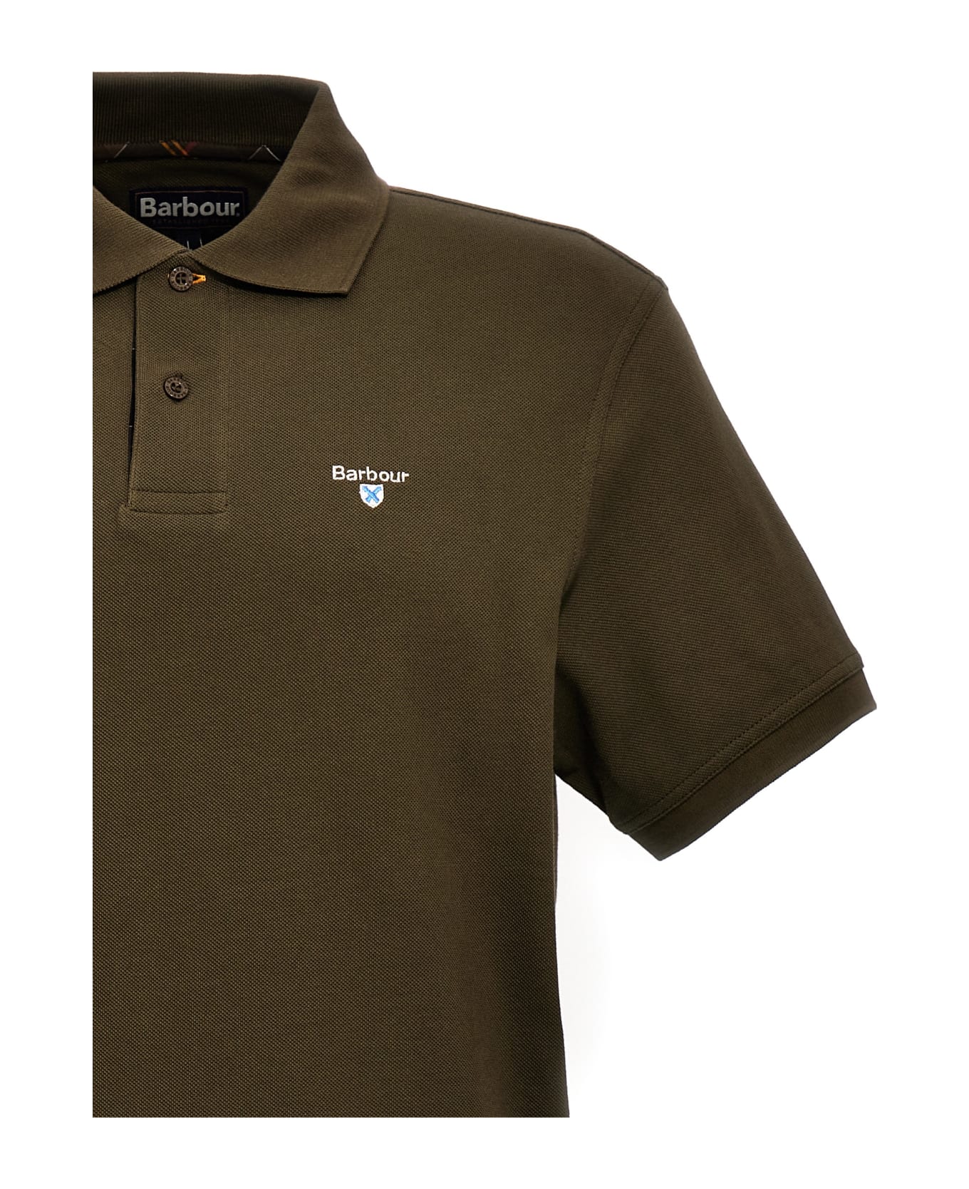 Barbour Logo Embroidery Polo Shirt - Green