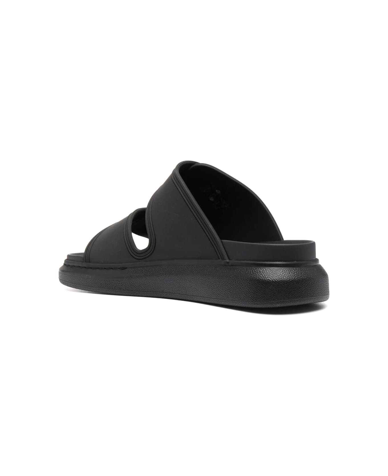 Alexander McQueen Sandal Birke Rubber - Black Silver