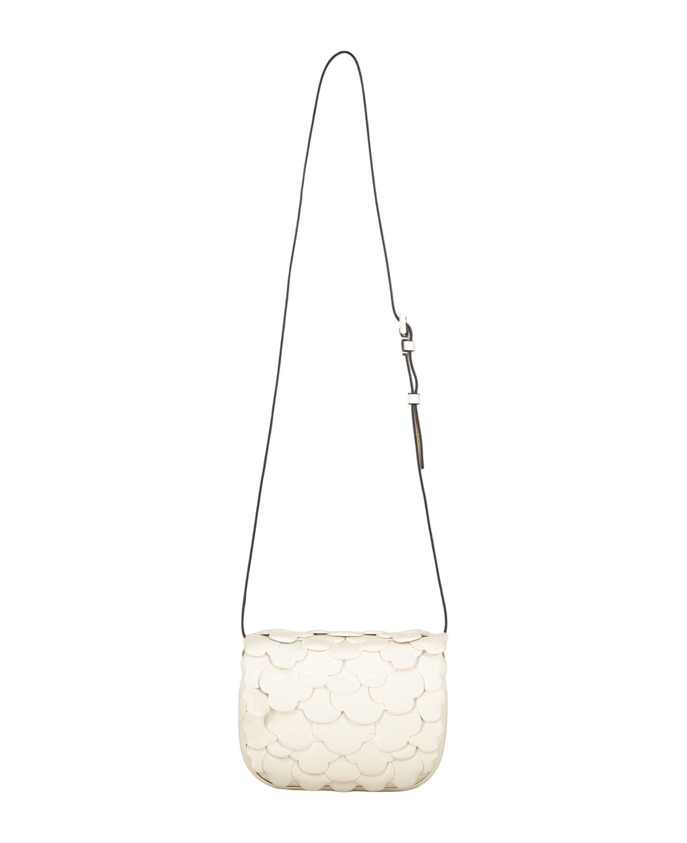 Valentino Garavani Elegant Shoulder Bag In Leather - Ivory