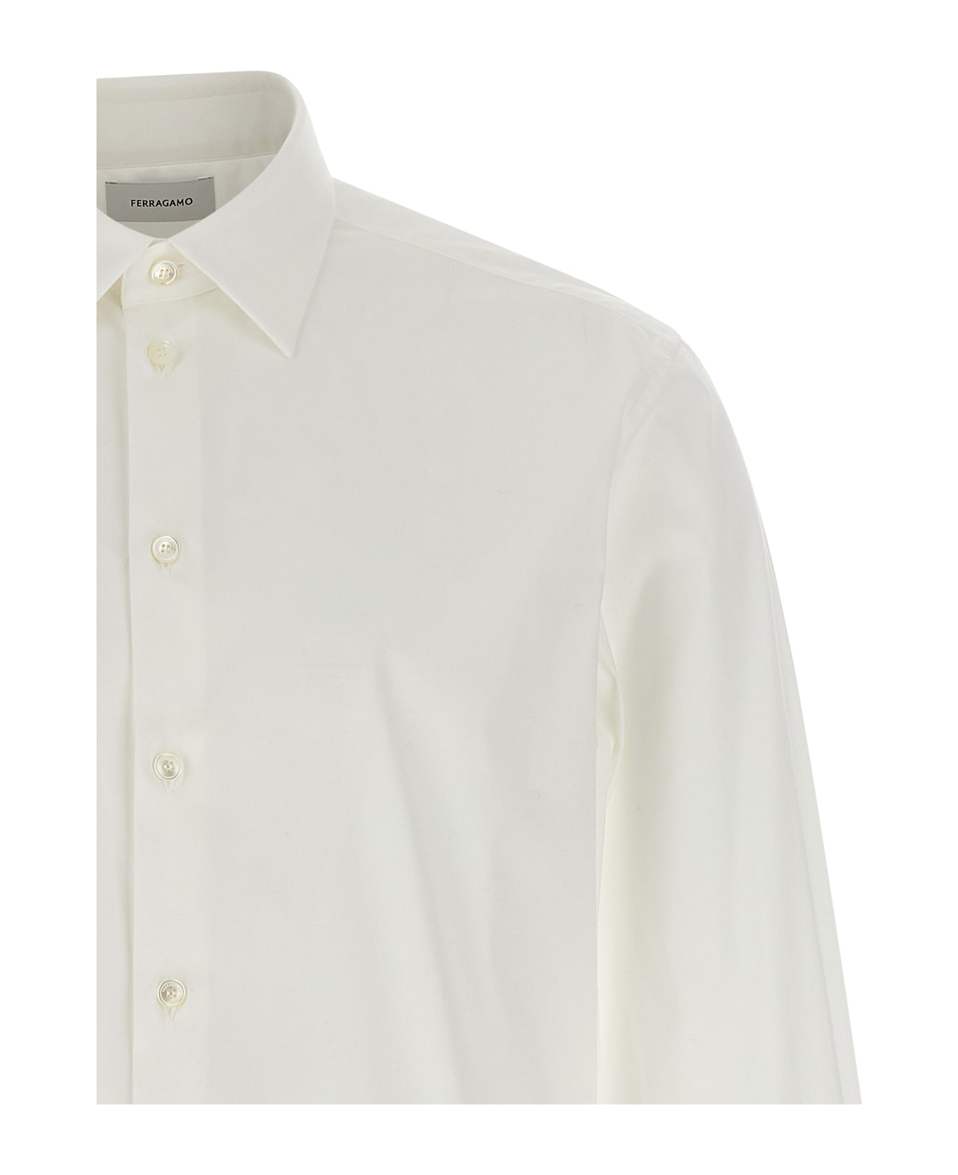 Ferragamo Poplin Shirt - White