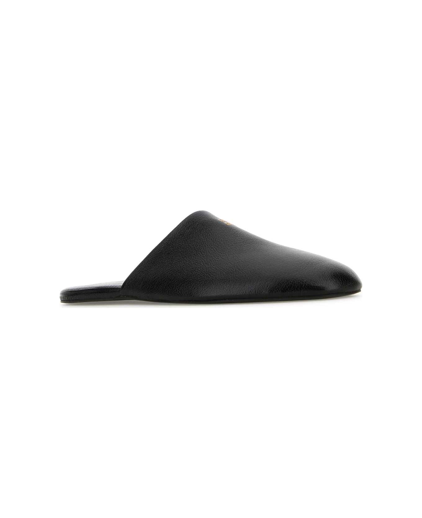 【MIU MIU】Black Leather Clogs 5Z425EFA030069F0002 Miu Miu Black Leather Clogs | italist