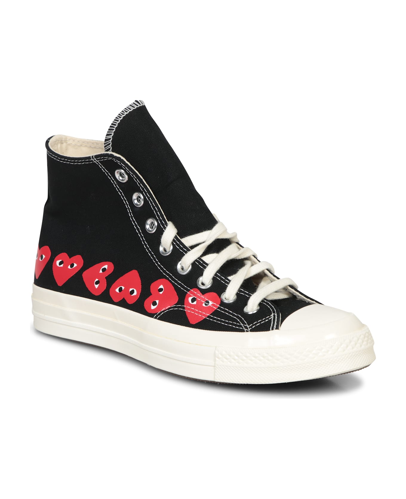 Comme des Garçons Play Multi Heart High Black Sneakers - Black