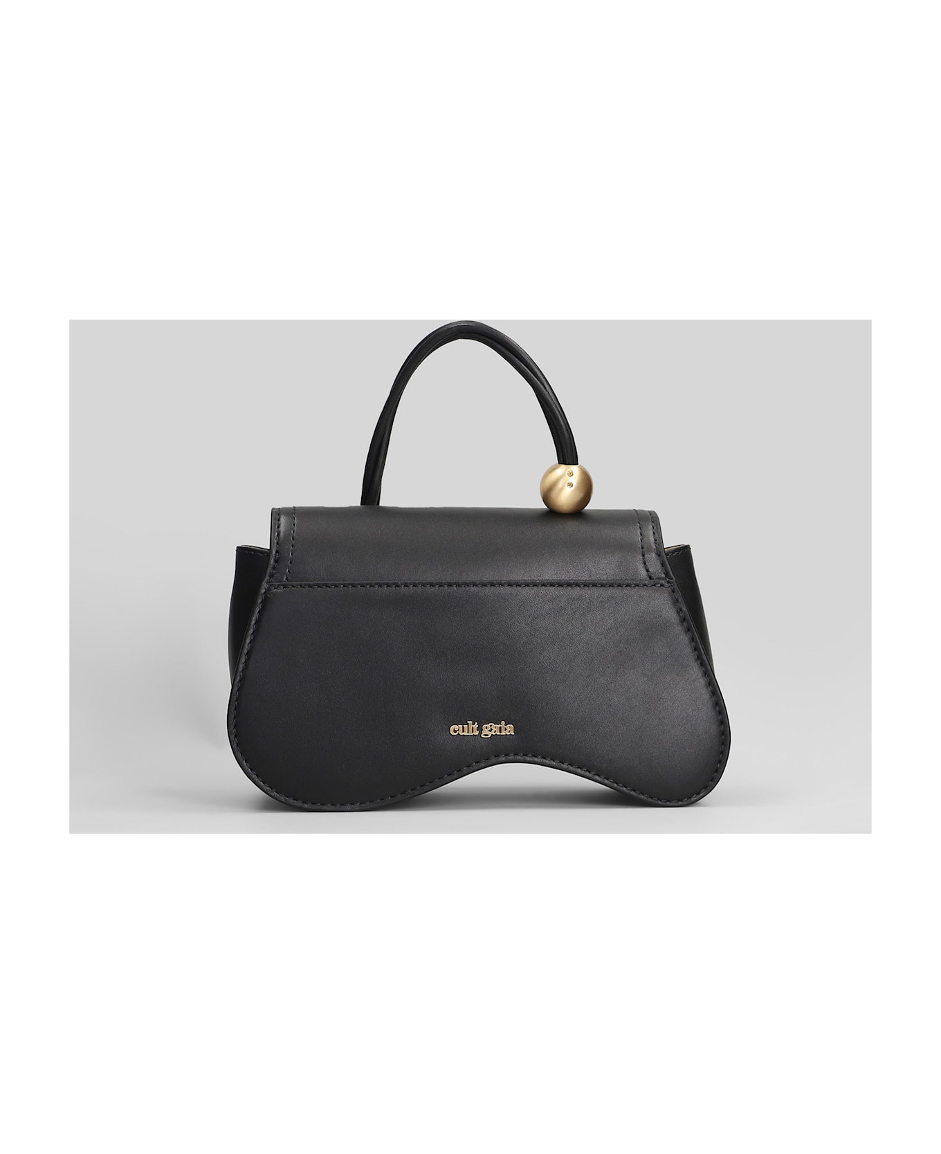 Cult Gaia Kazia Shoulder Bag In Black Leather - black