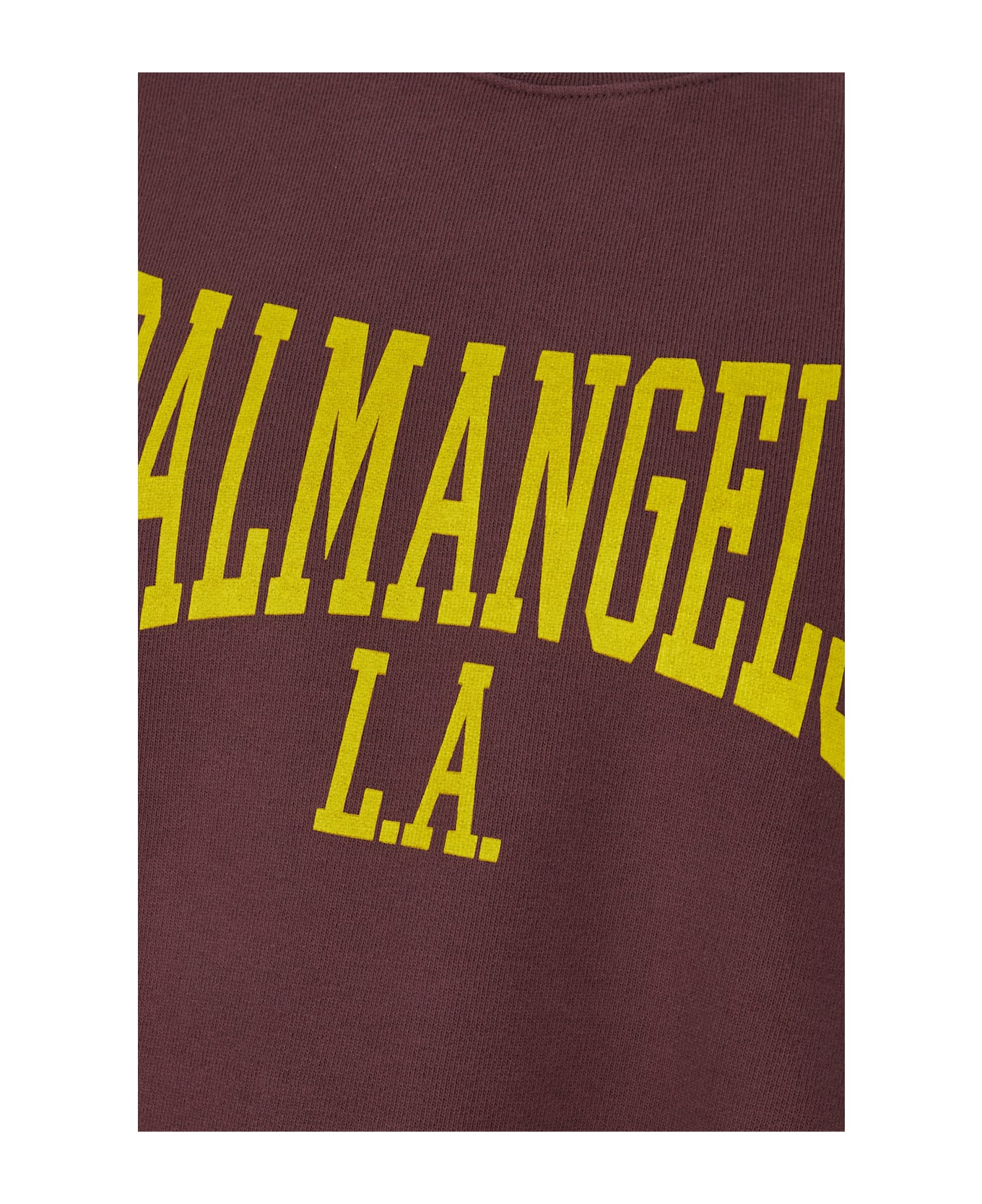 Palm Angels Plum Cotton Sweatshirt - PLUM YELLOW