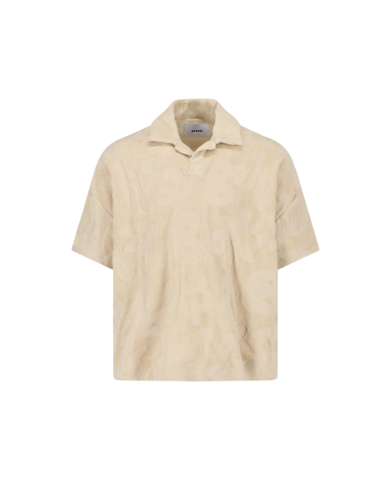 Bonsai Terry Cloth T-shirt - Almoil Almond Oil ポロシャツ