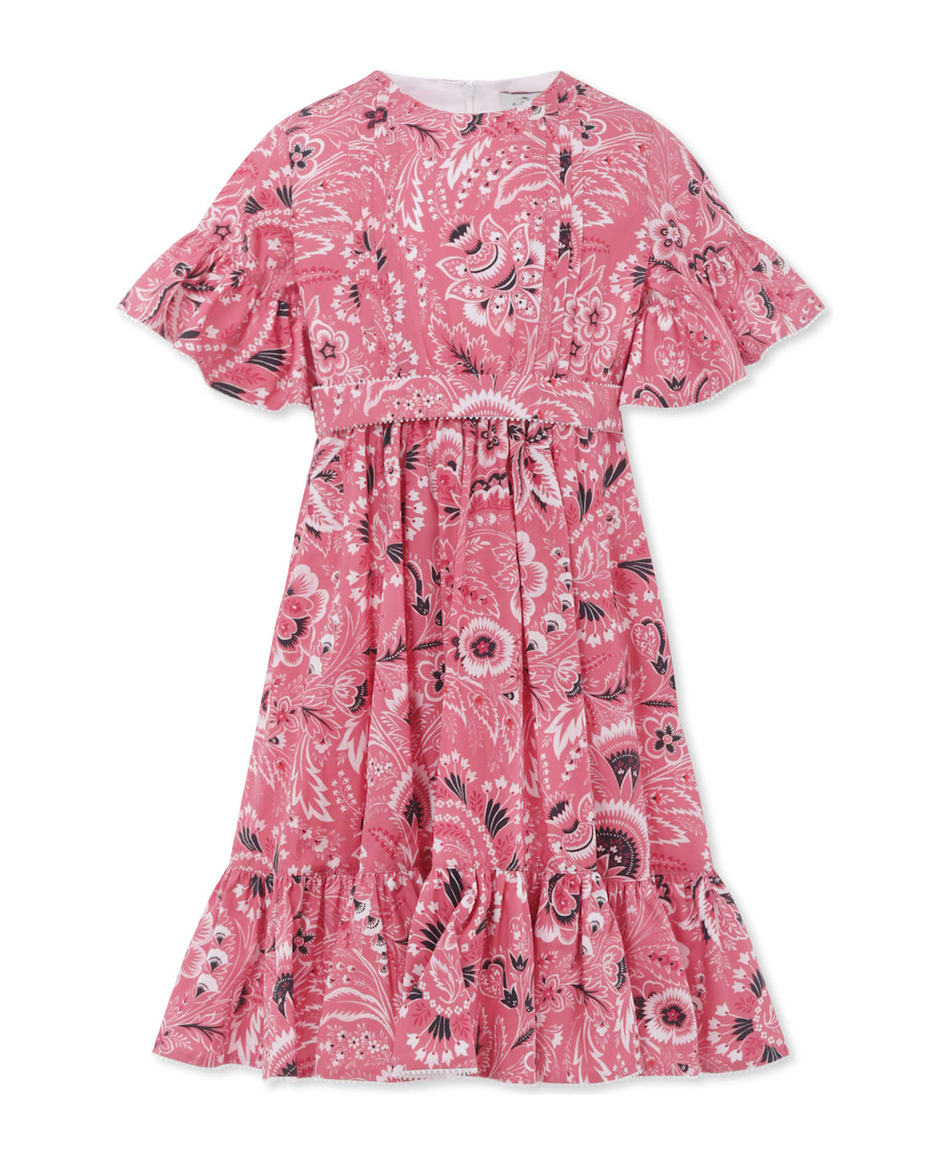 Etro Red Dress For Girl With Paisley Print - Light Blue