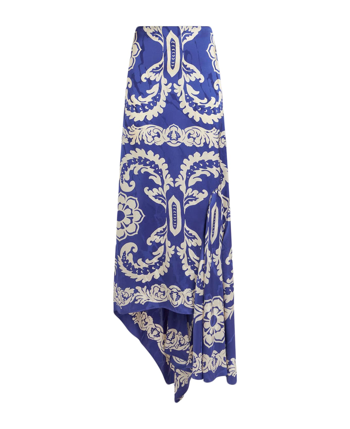 Etro Asymmetrical Long Skirt - Blue