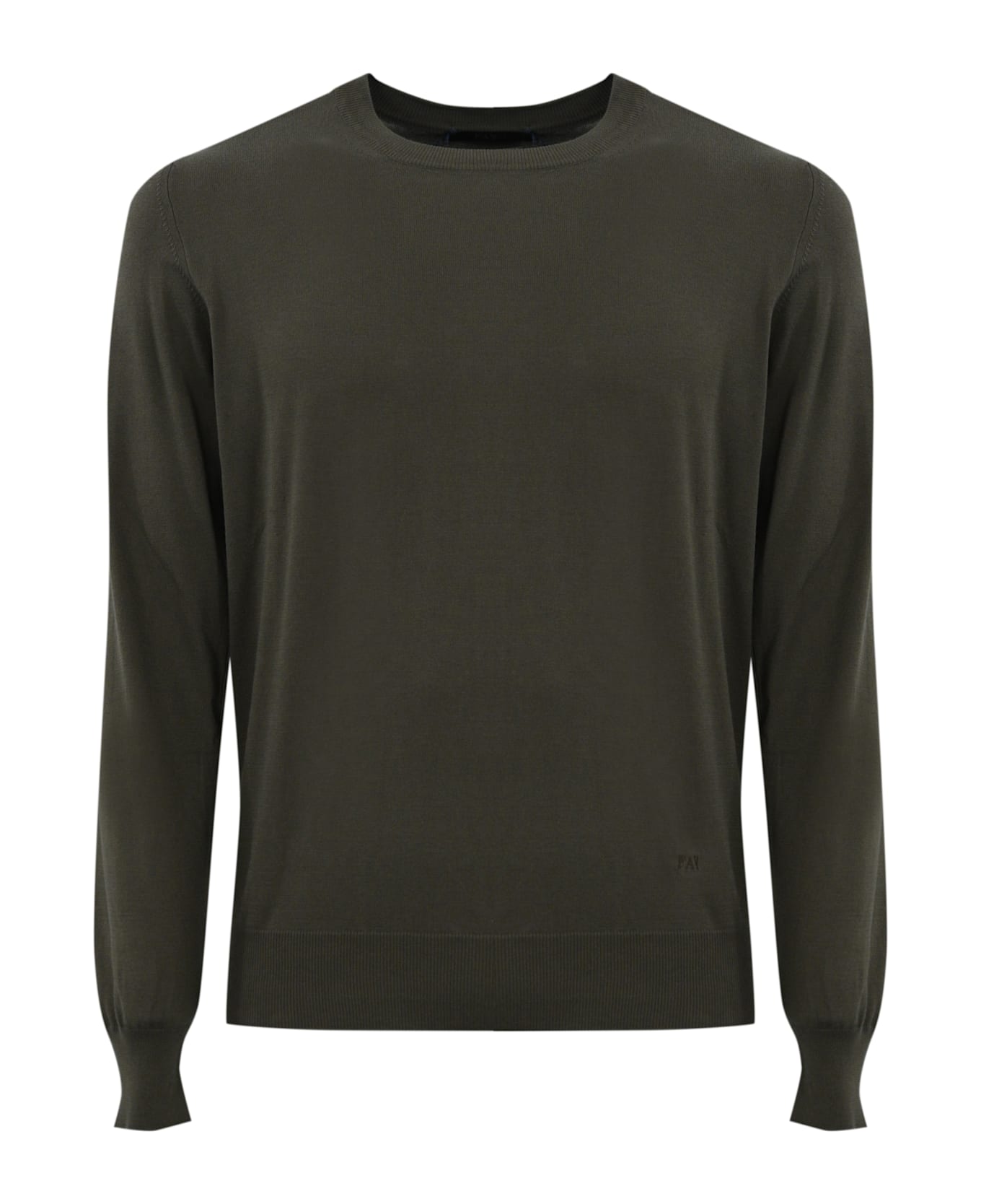 Fay Pullover Sweater In Cotton - Marrone