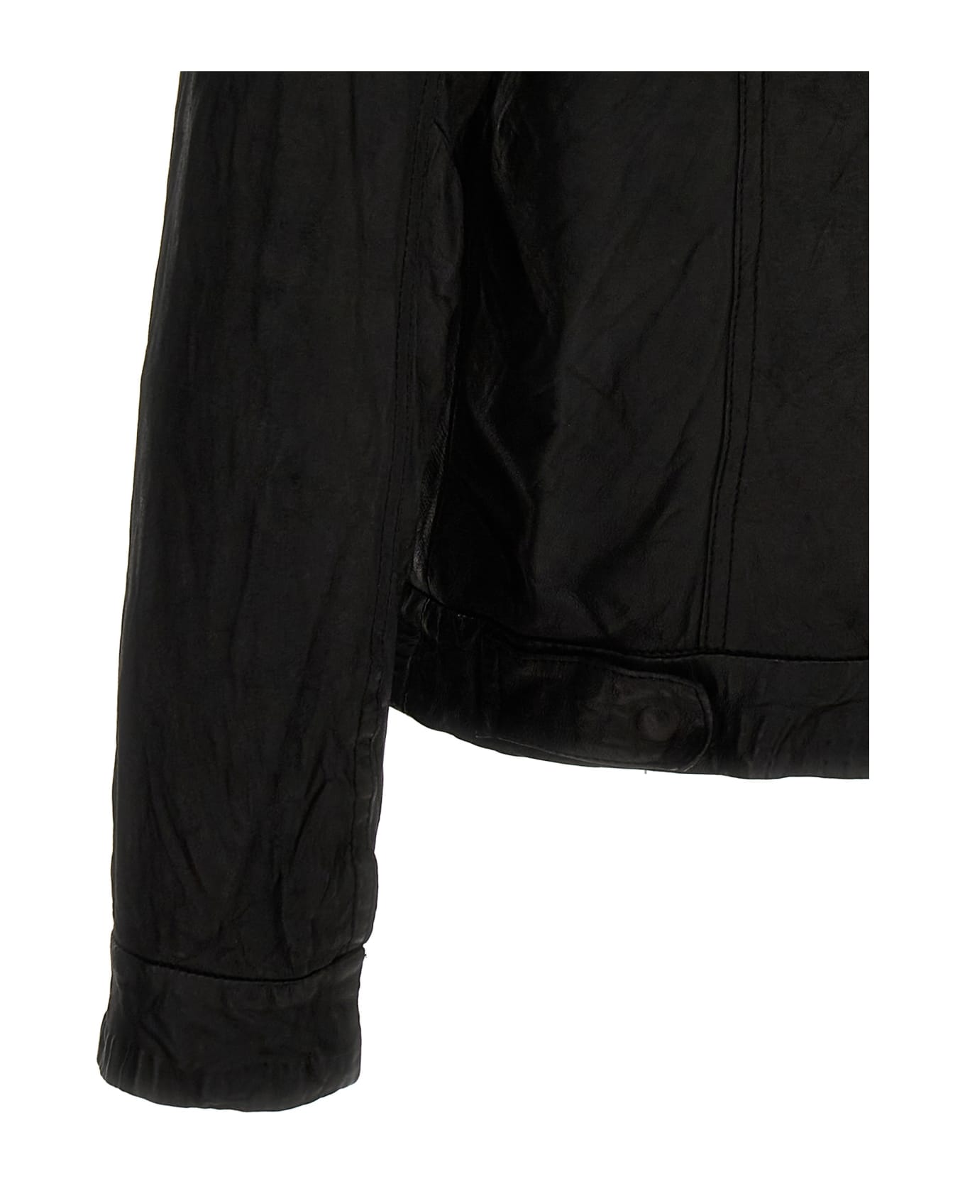 Giorgio Brato 'trucker' Leather Jacket - Black  
