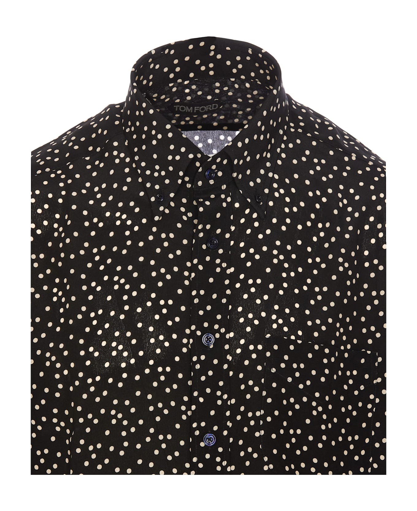 Tom Ford Dot Print Shirt - Black
