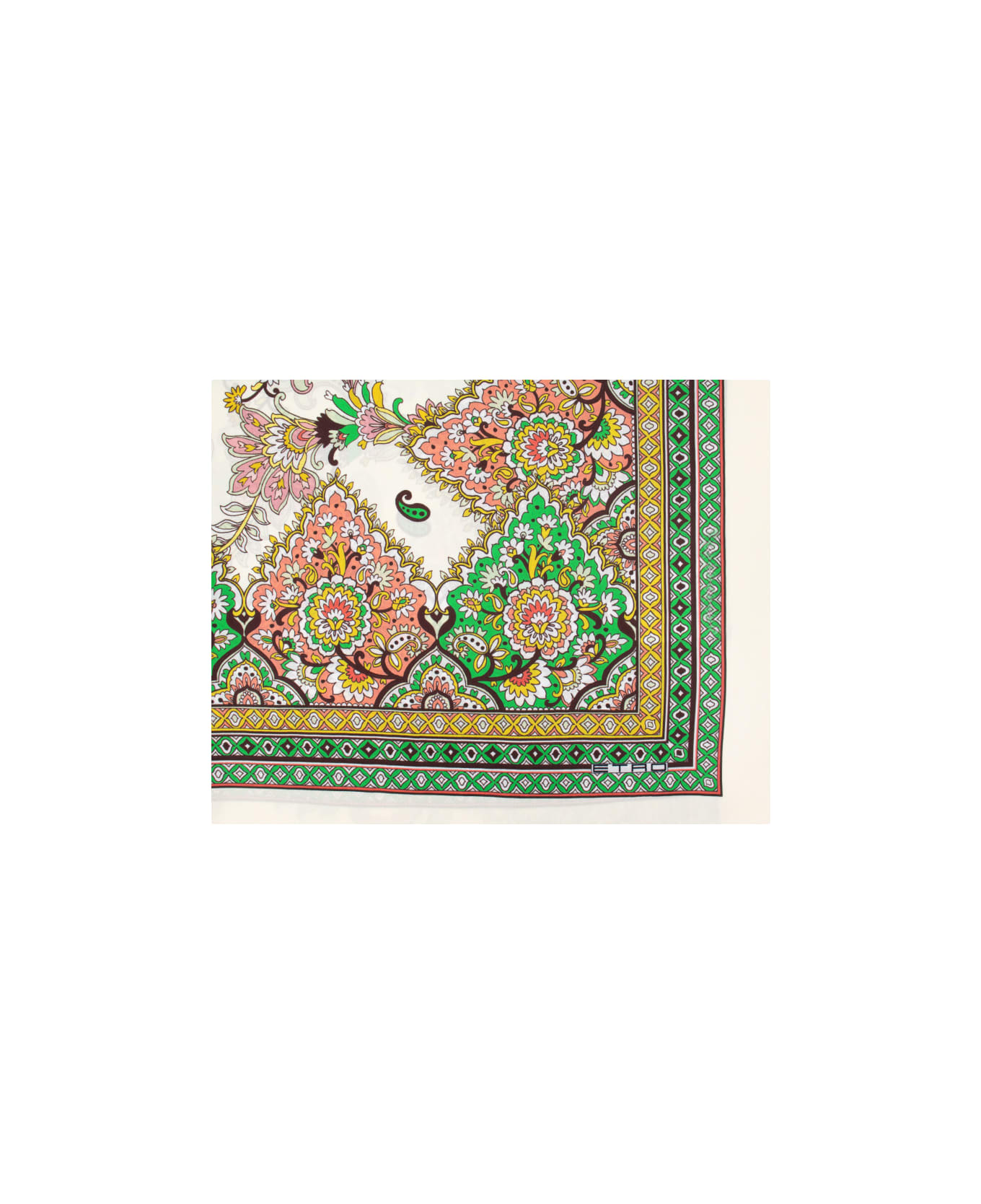 Etro Multicolor Cape With All-over Paisley Print - PRINT ON WHITE BASE