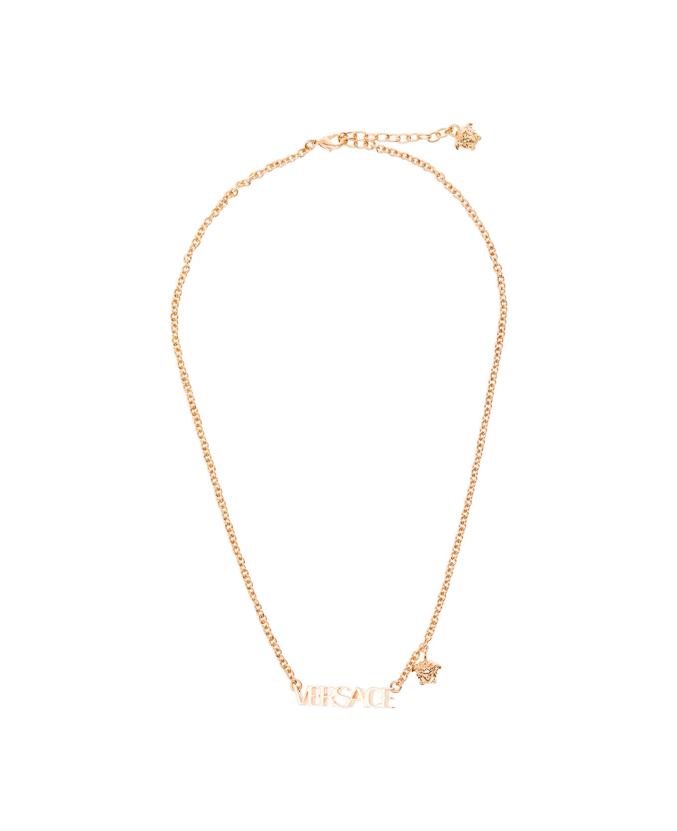 Versace Gold Metal Chain Necklace With Logo Dolce & Gabbana Woman - ORO