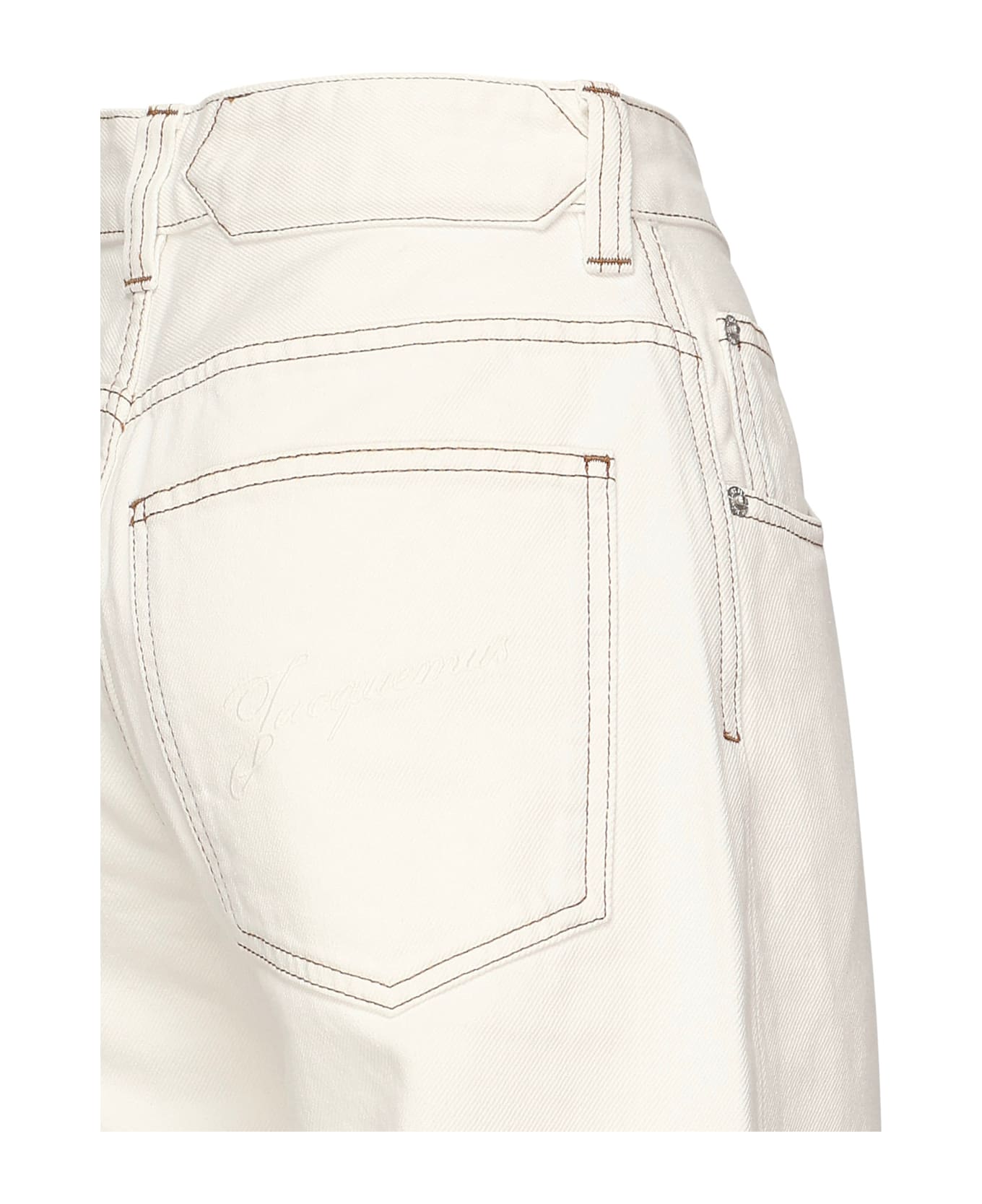 Jacquemus Le De Nîmes Large Jeans - OFF-WHITE/TABAC