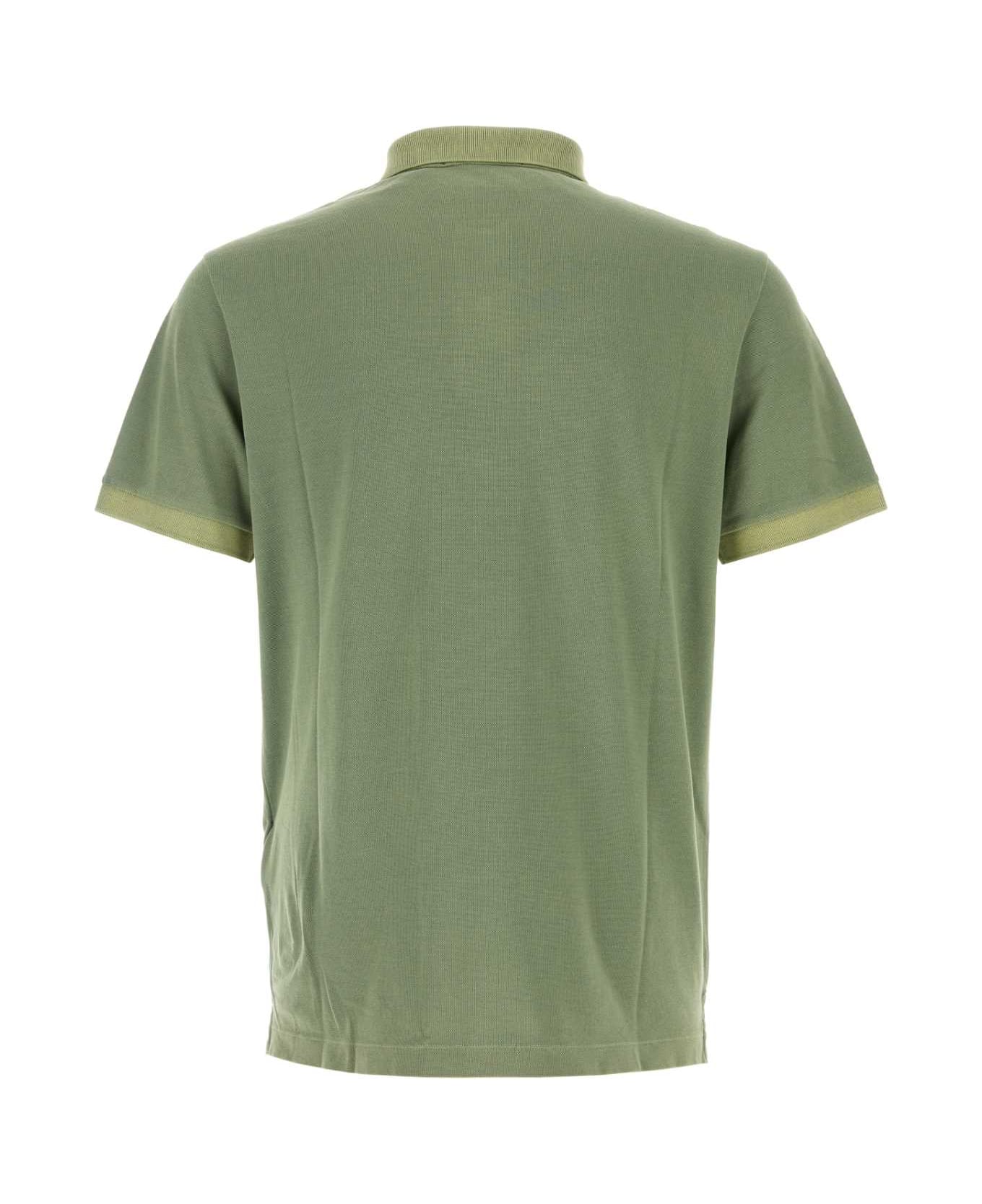 Stone Island Sage Green Piquet Polo Shirt - MULTI