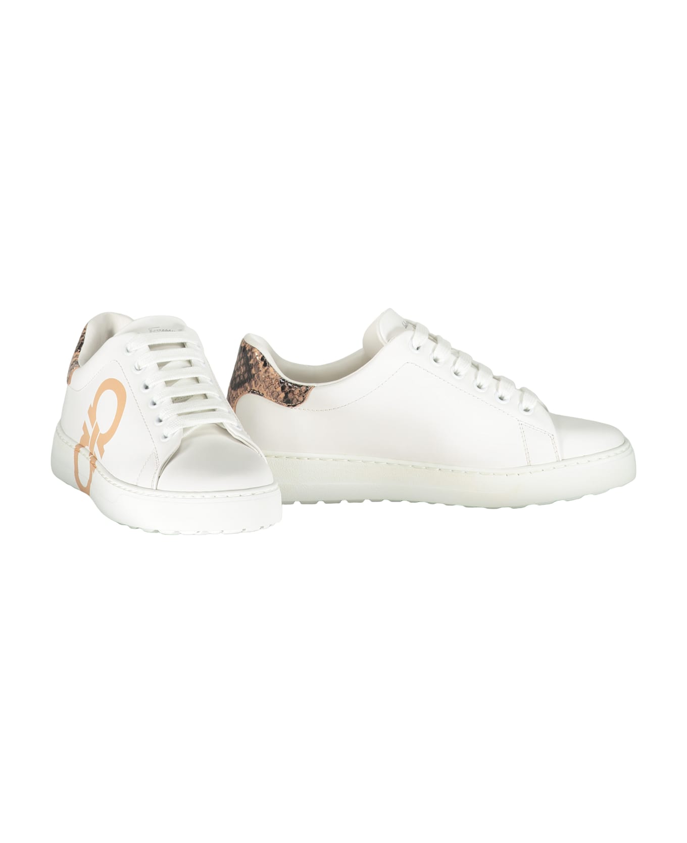 Ferragamo Leather Low-top Sneakers - White