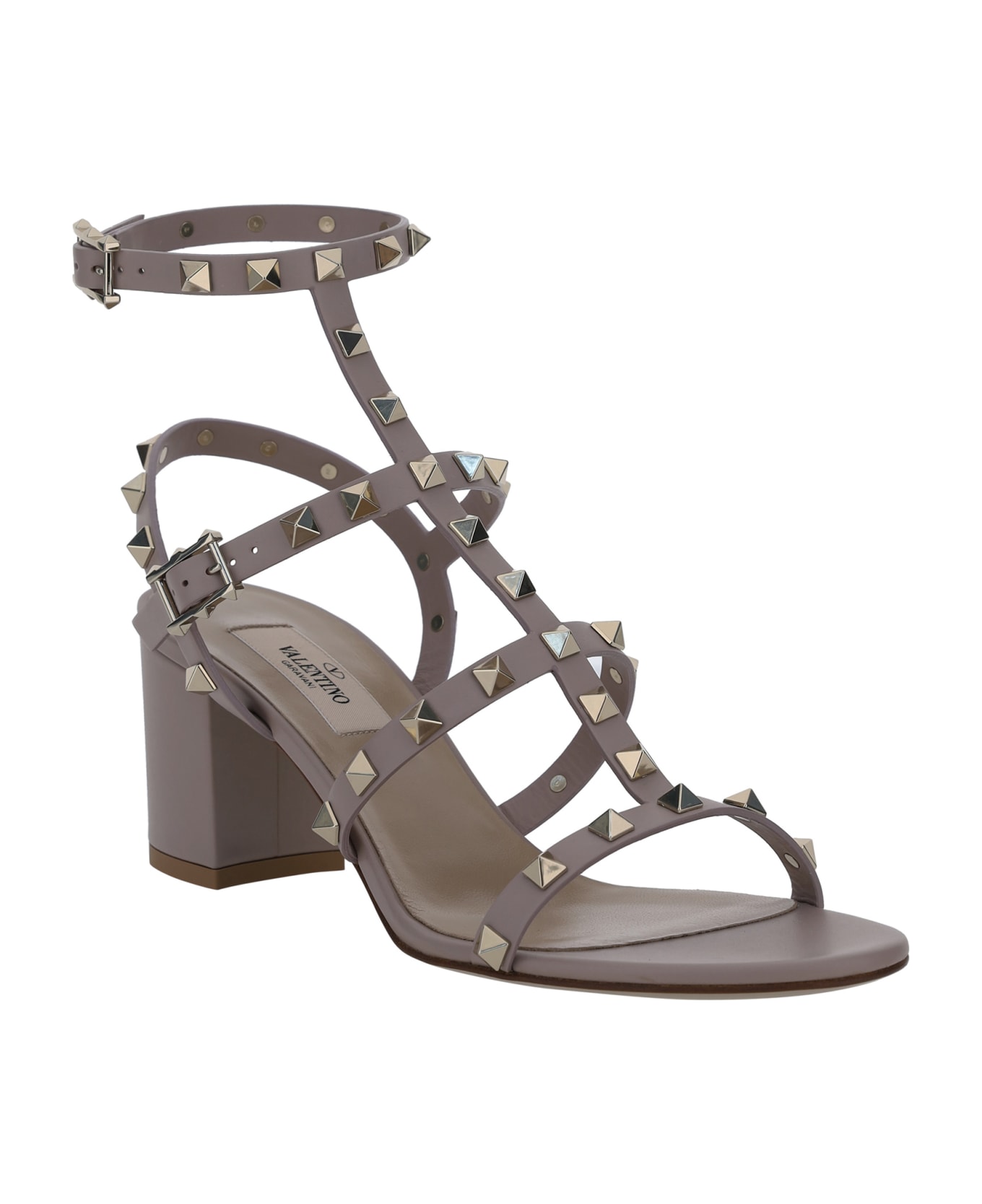 Valentino Garavani Rockstud Sandals - Poudre