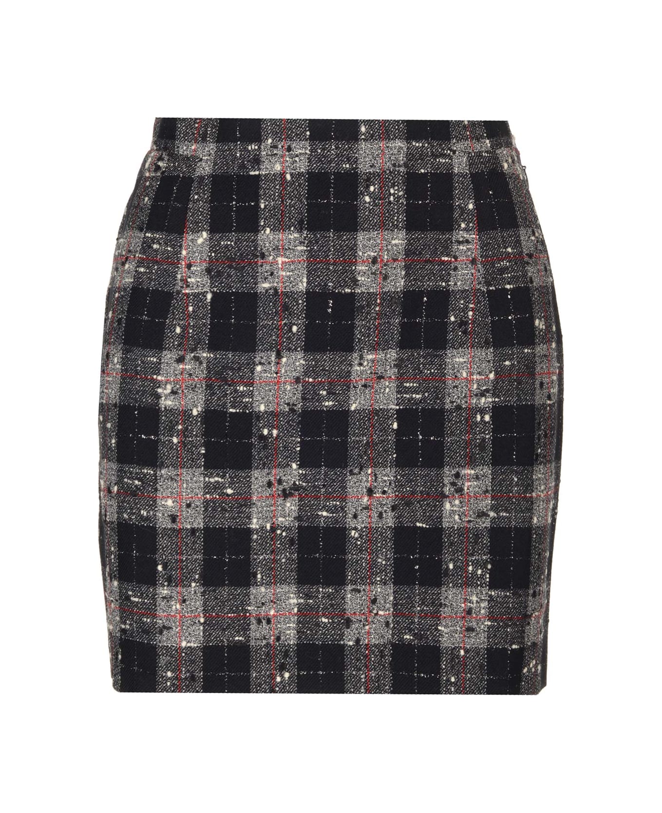 Alessandra Rich Tartan Mini Skirt - Black スカート