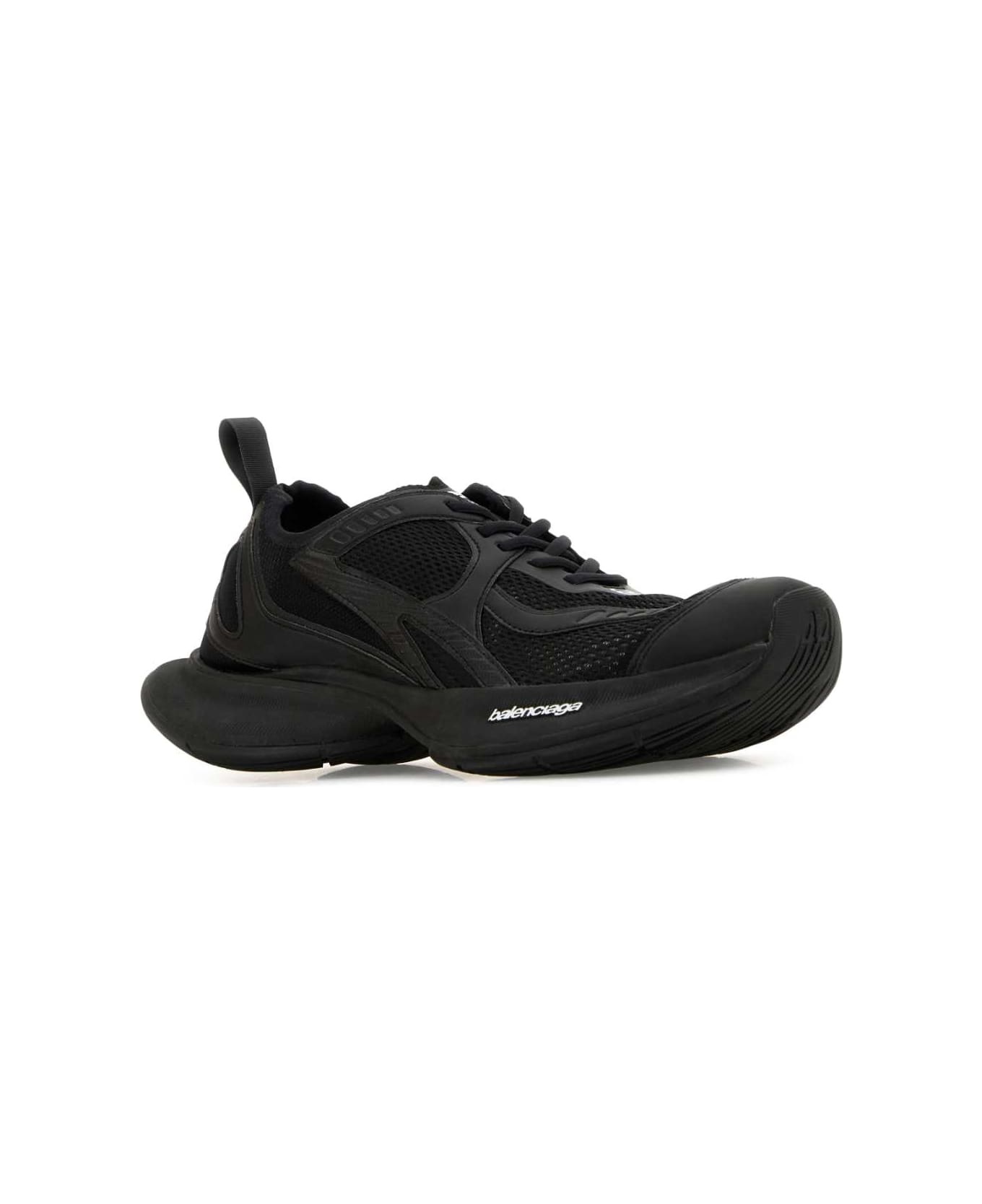 Balenciaga Black Mesh And Rubber Circuit Sneakers - Black