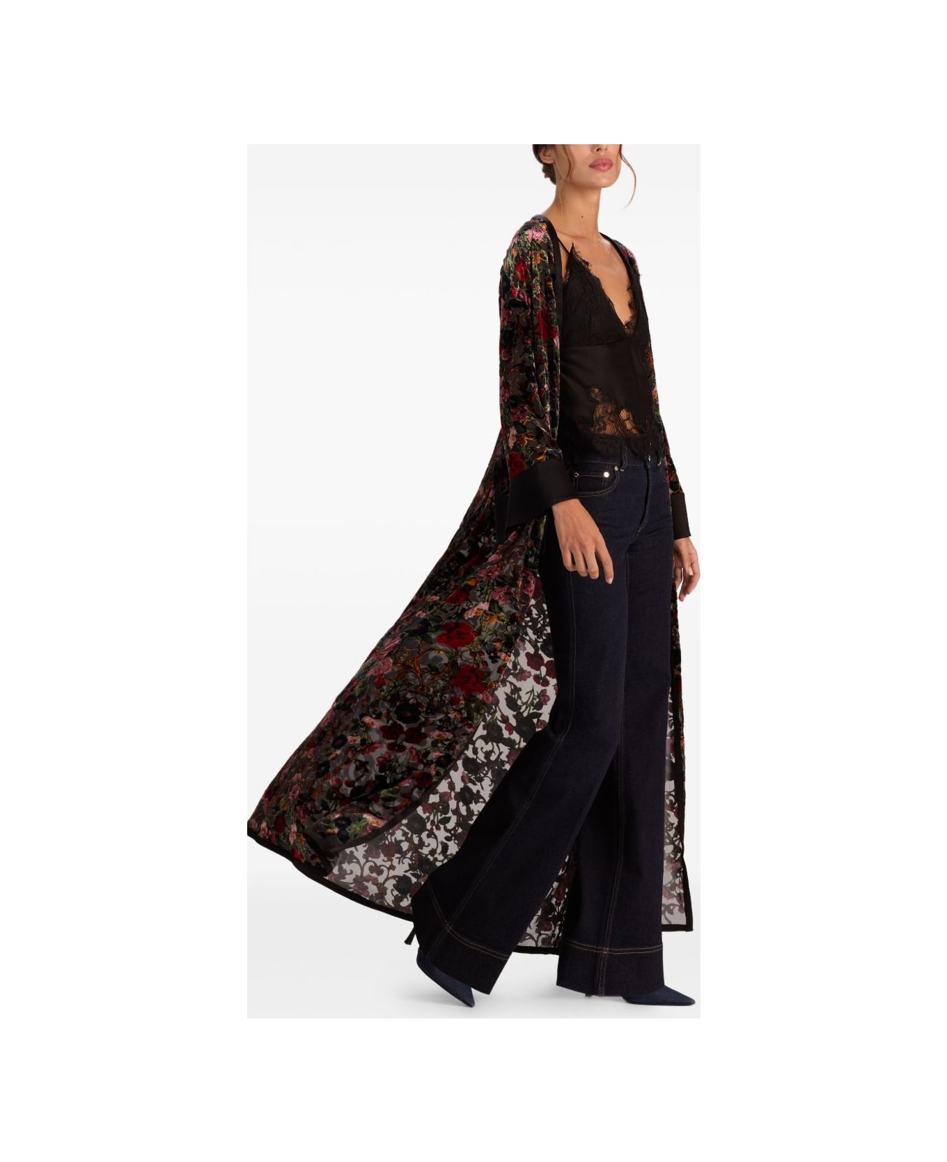 Alice + Olivia Nomi Maxi Kimono - Black